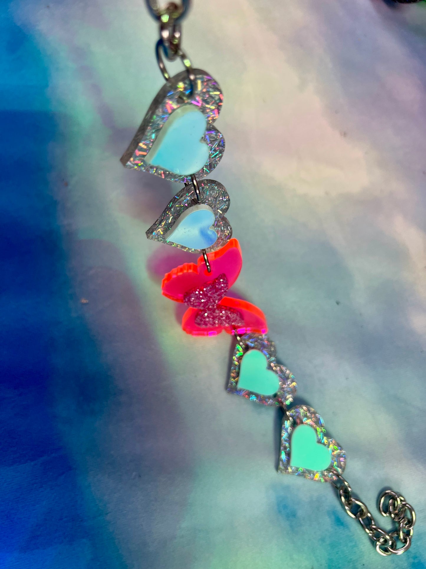 Neon goddess Barbie Butterfly Choker 🦋🩷🪽