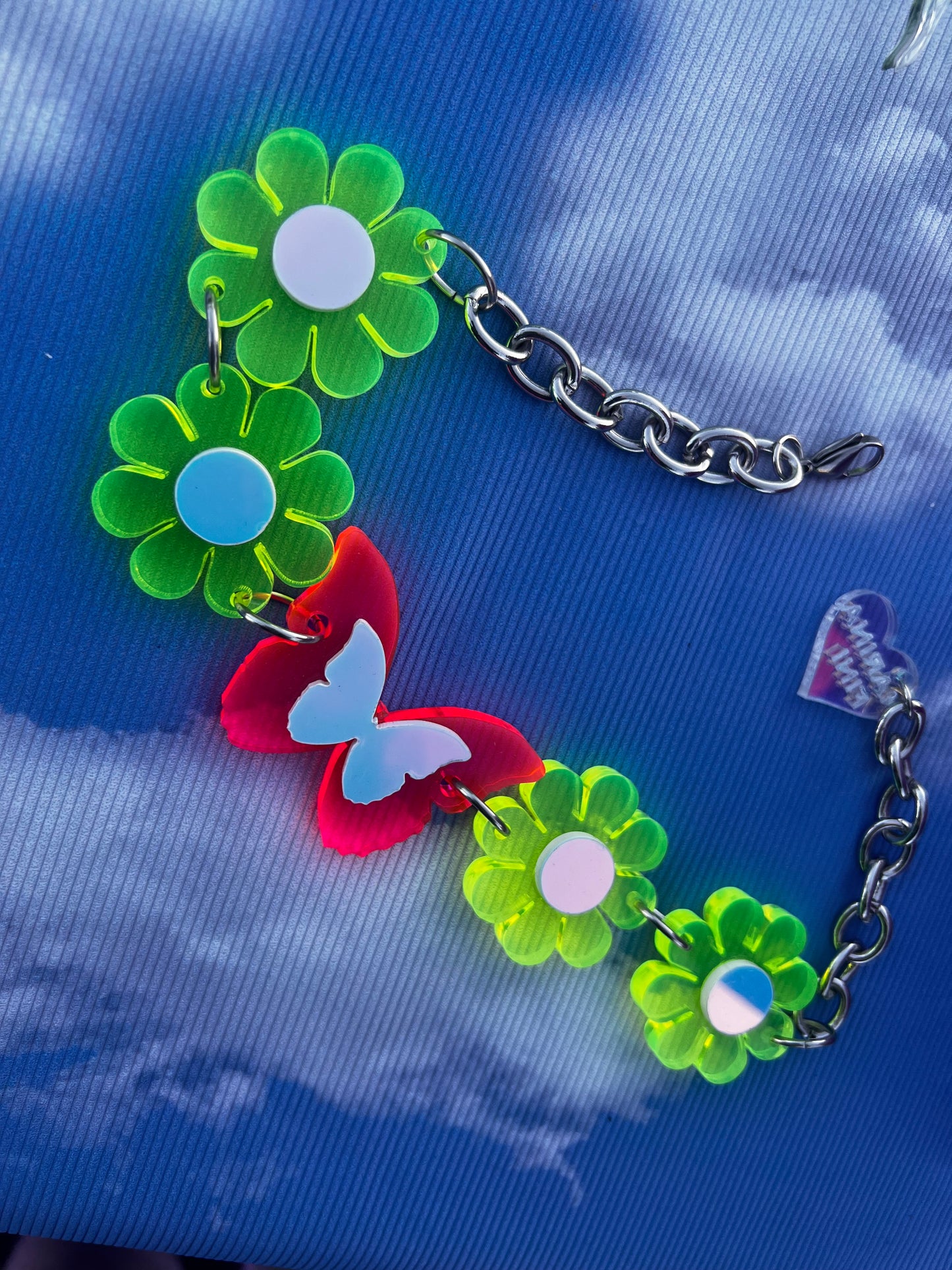 Butterfly Neon Flower Choker π¦πΈπ