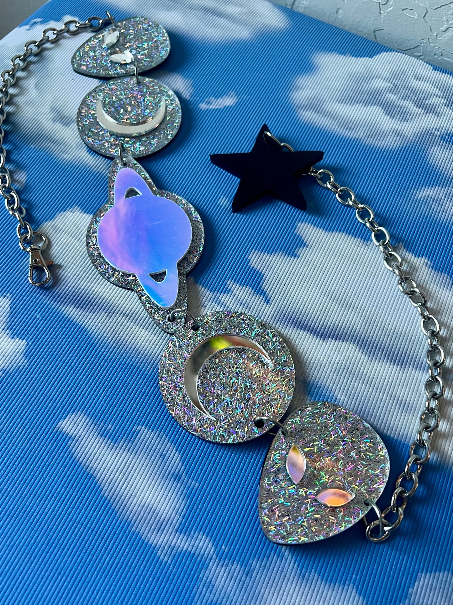 Alienatrix Galaxy Warrior Saturn Luna Belt 👽🪐 (one of a kind) rainbow goth