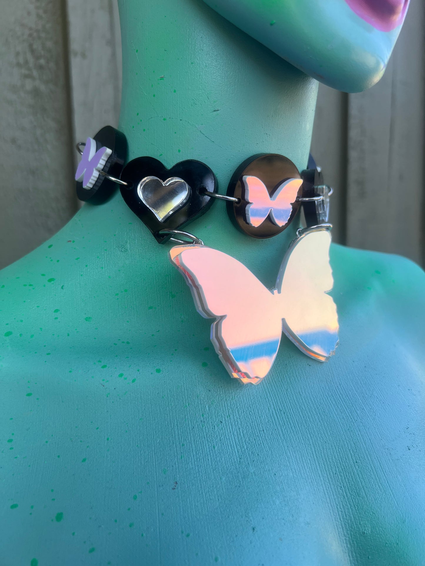 Gothic Fairy butterfly collar 🦋 choker (uv reactive)