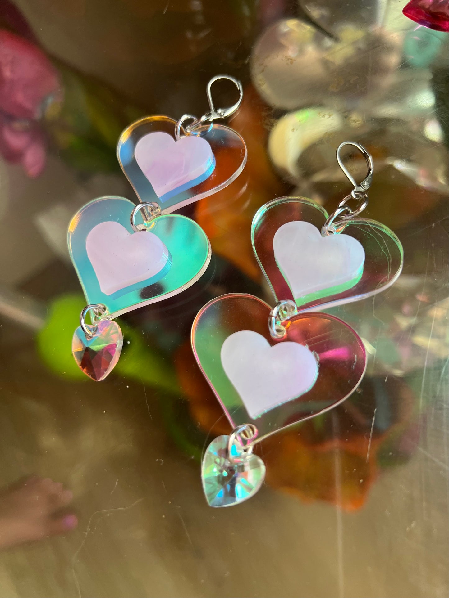 Rise into love drip 💓 Earrings (one of a kind)