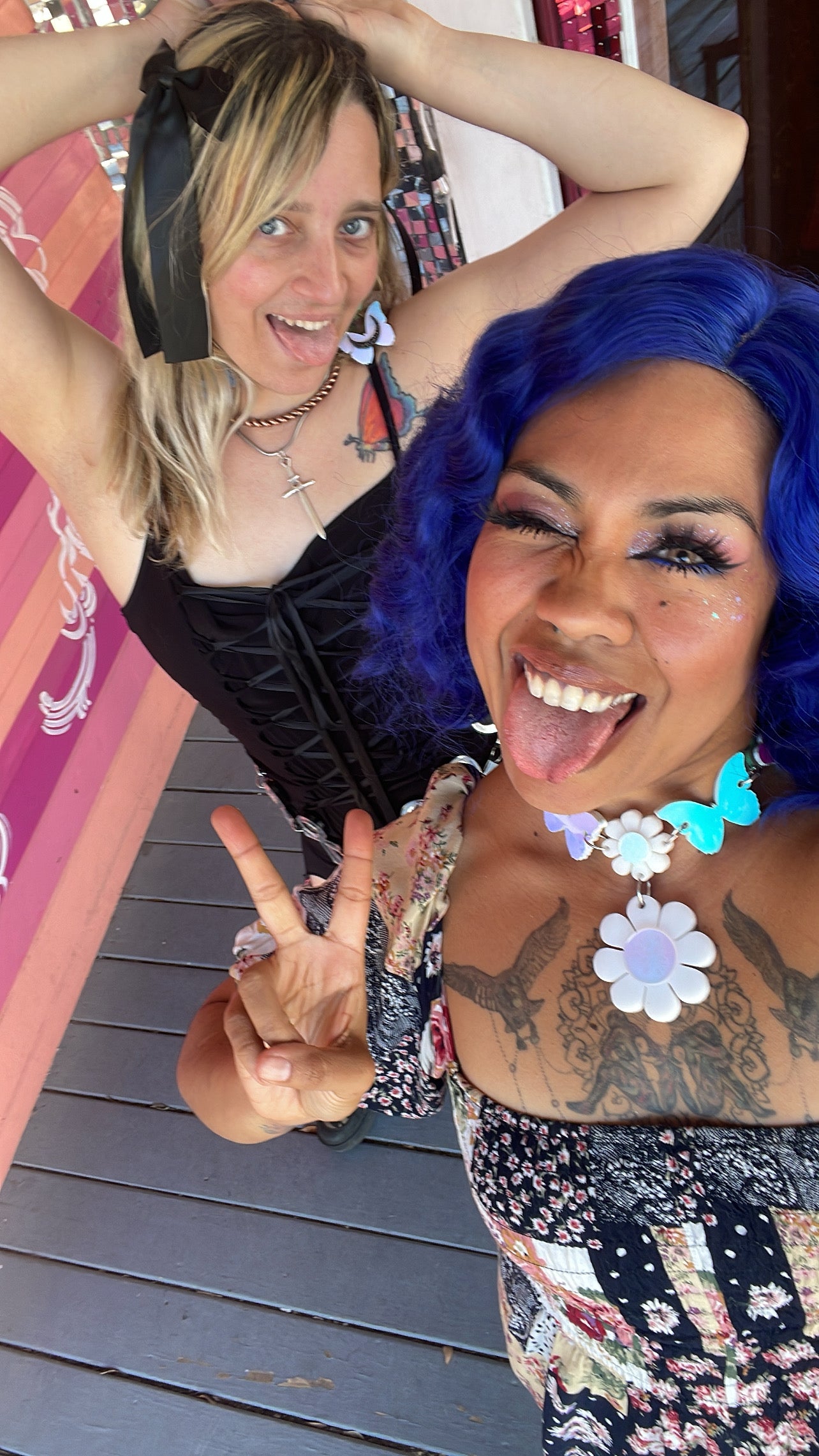 Butterfly dreams Flower Power Drip choker (one of a kind)