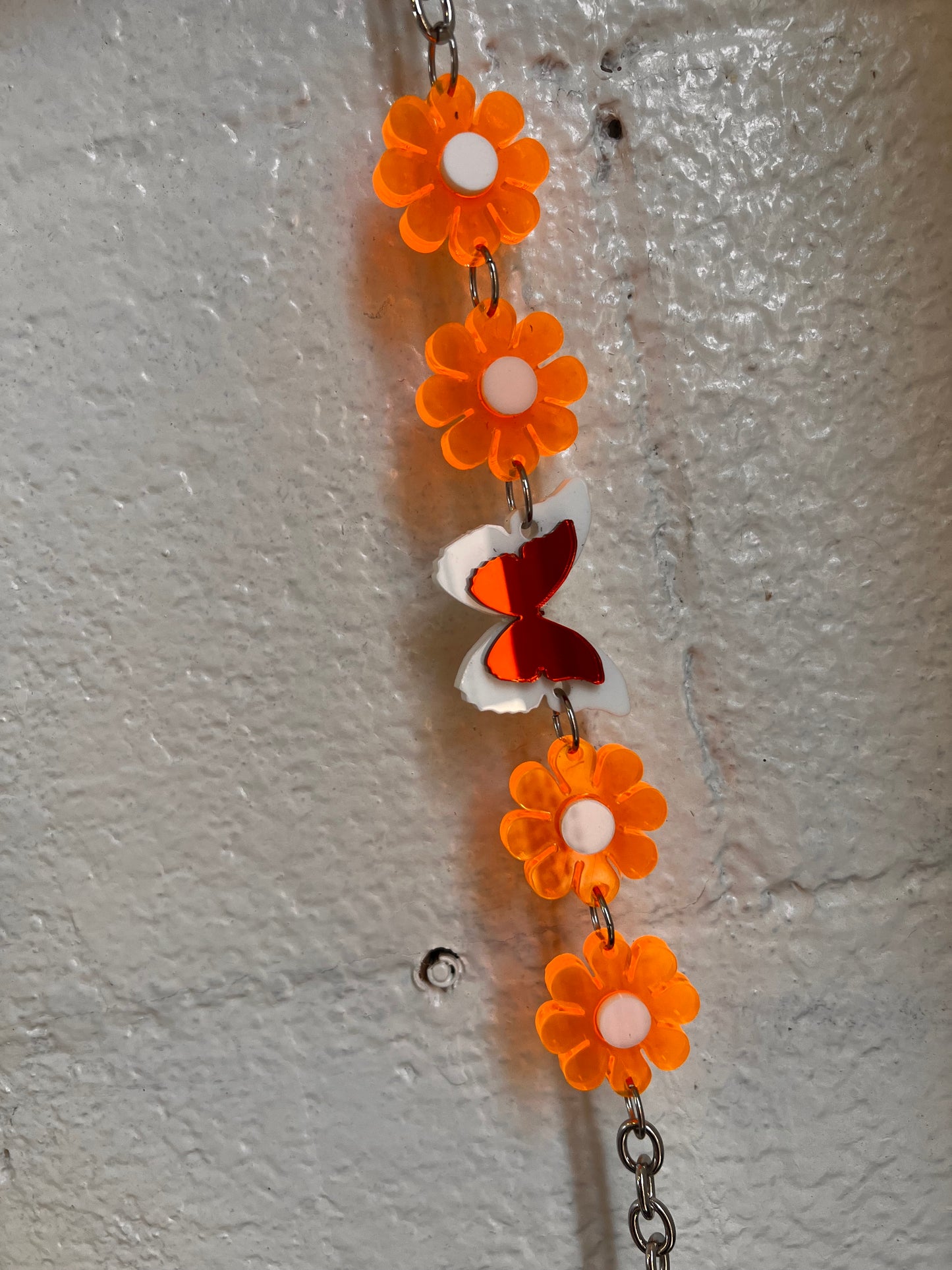 Neon orange Butterfly Choker