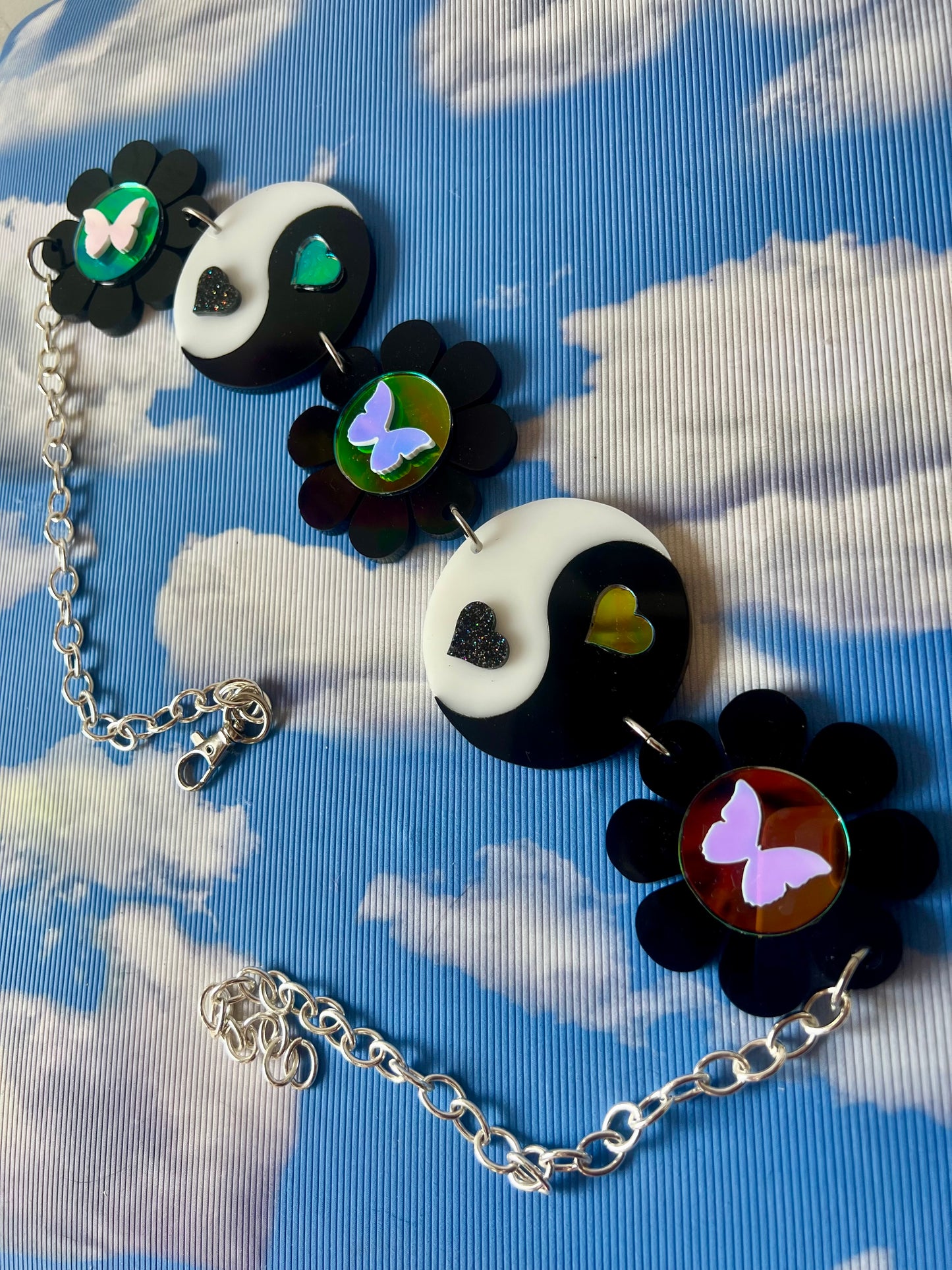 Yin Yang Flower Power Belt (one of a kind)