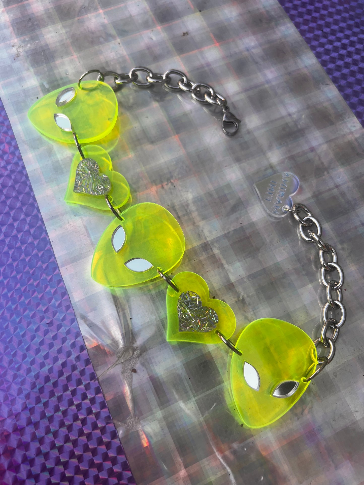 Neon Alienatrix Heart Love Choker