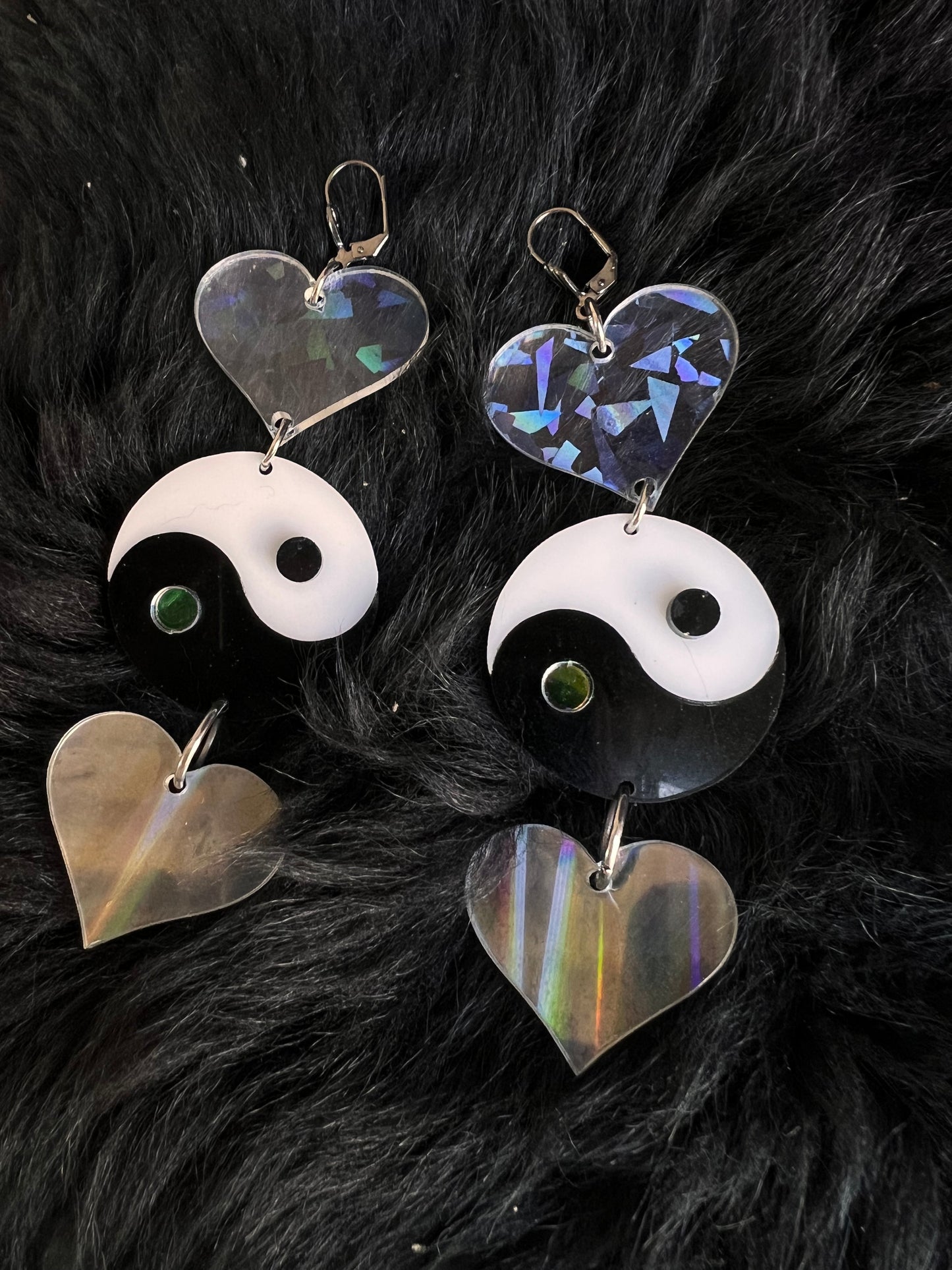 Balance in Love yin yang drip Earrings