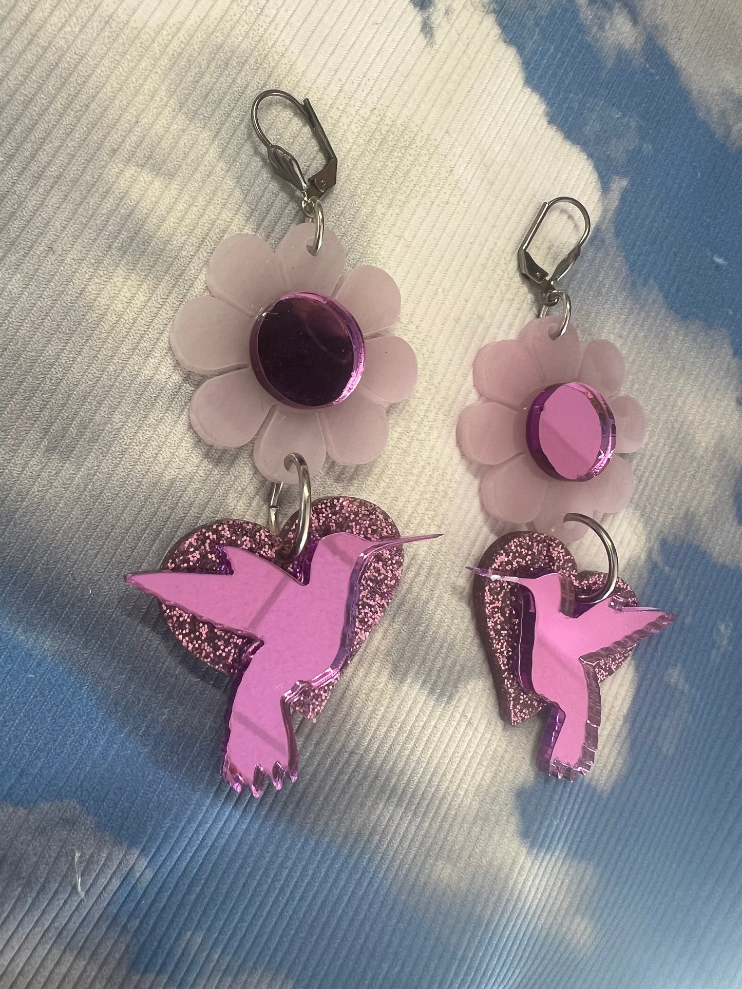 Loving Hummingbird Earrings (one of a kind) 💜