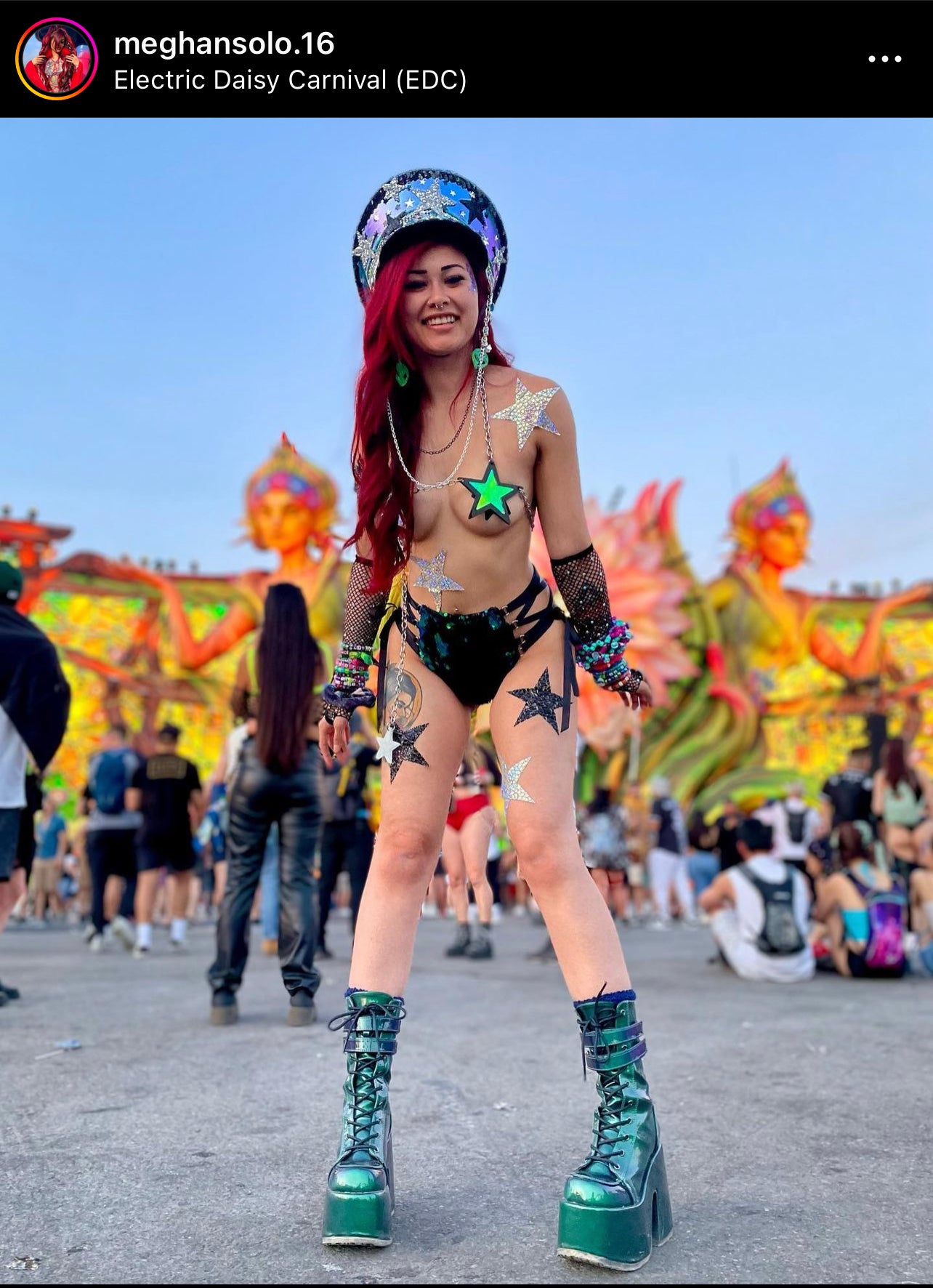 Holographic Star Bra