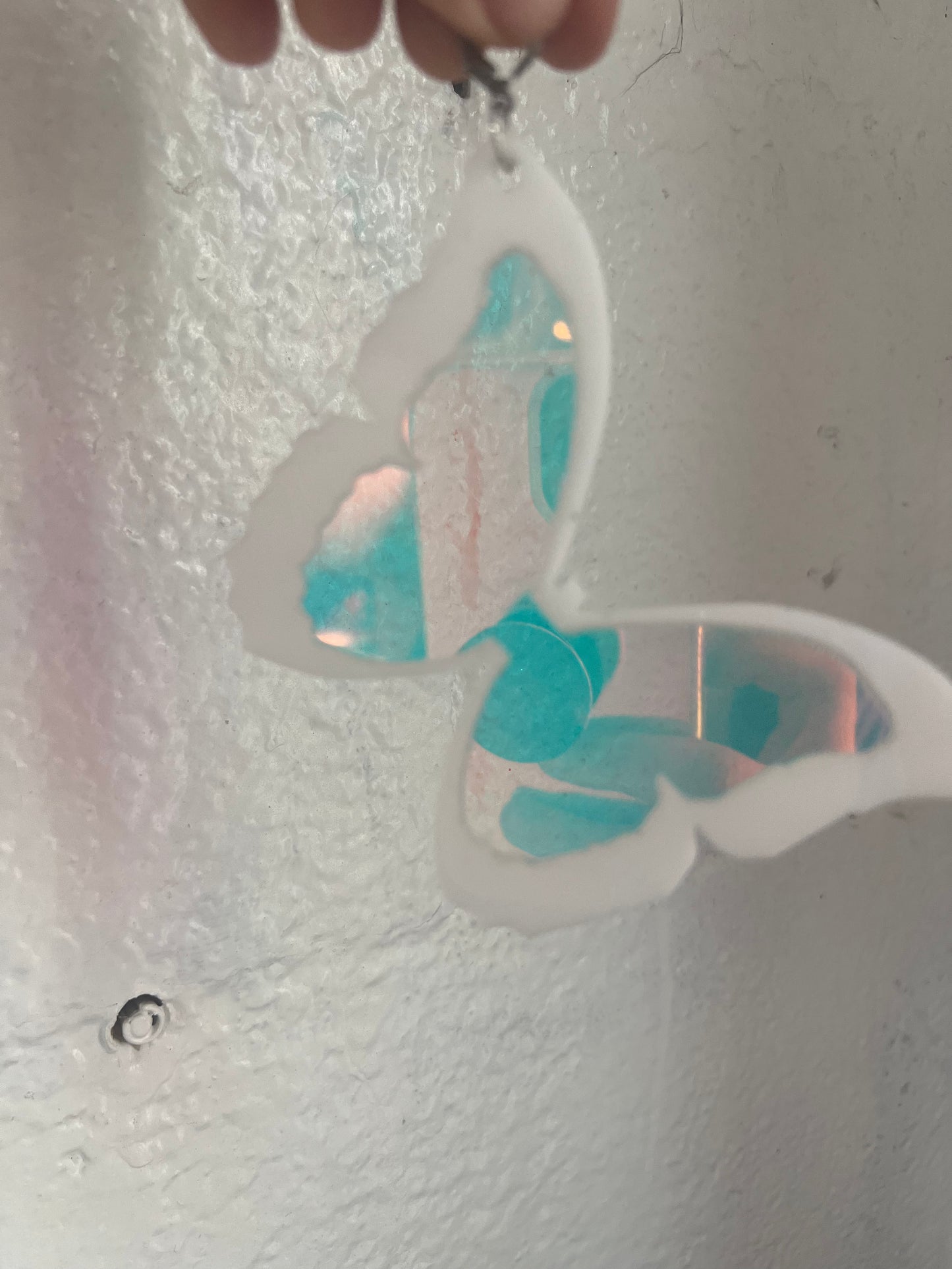 holographic & white Butterfly dreams Earrings