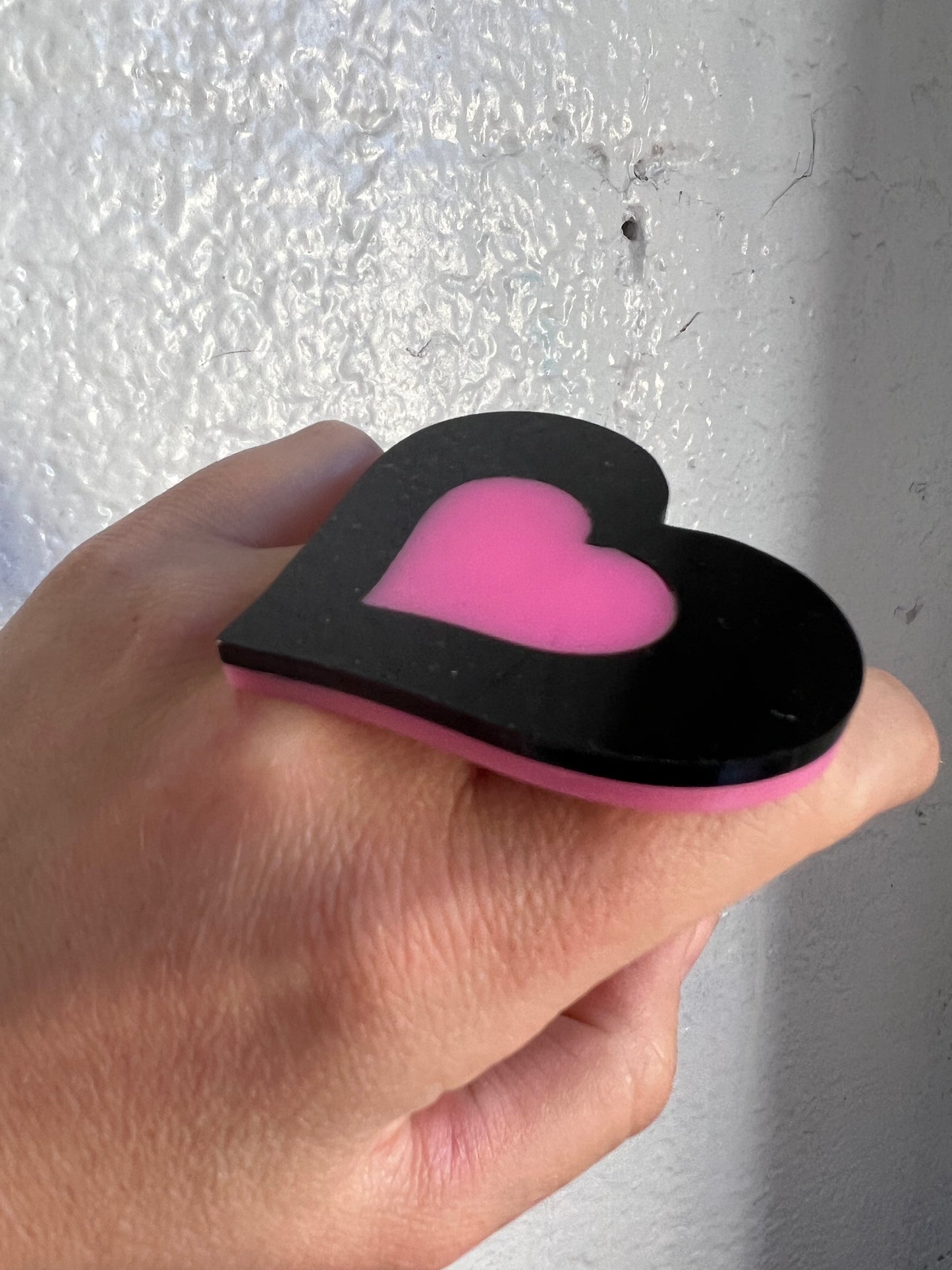 Goth Barbie ππ€π Heart Ring