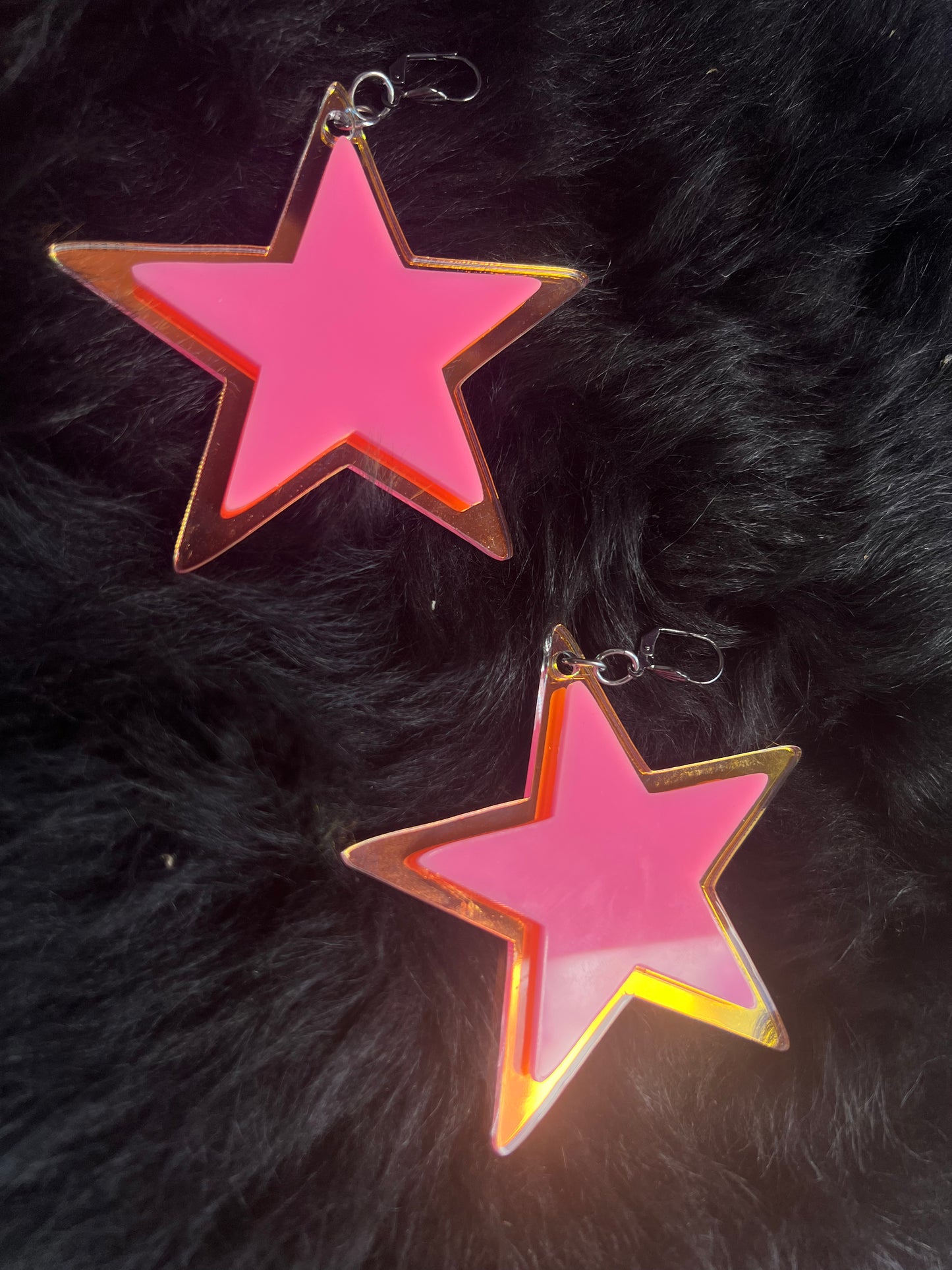Holographic Gem Star Earrings