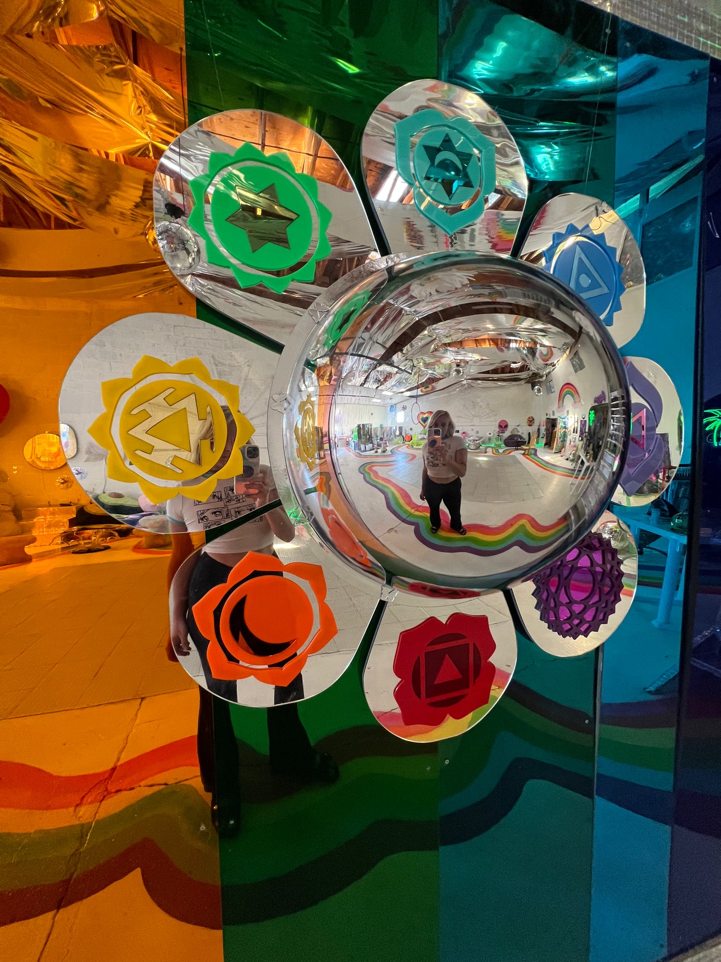 Chakra Flower butterfly mirror