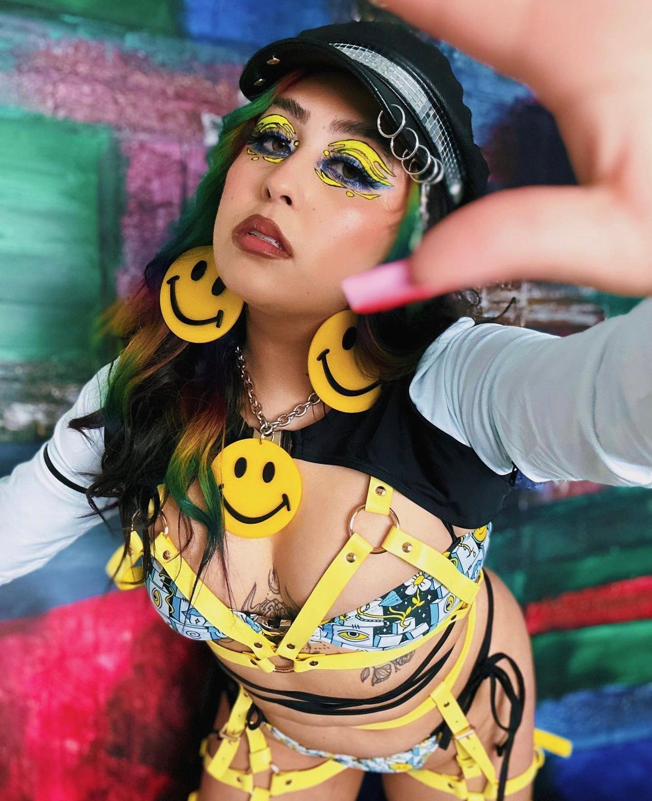 90s raver Smiley Face Earrings