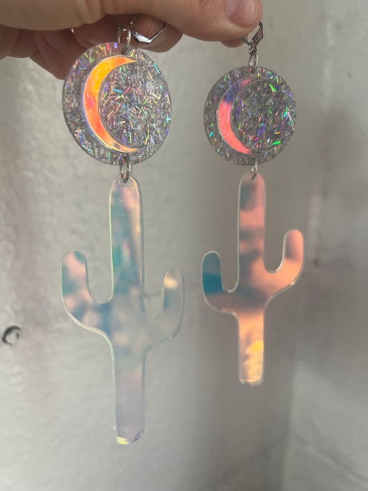 Holographic Desert Luna Earrings