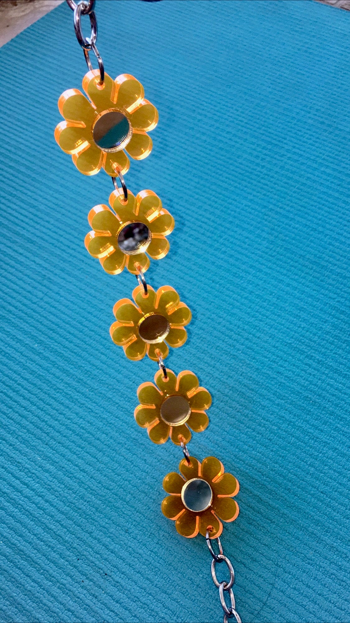 Neon Orange Flower Power Choker