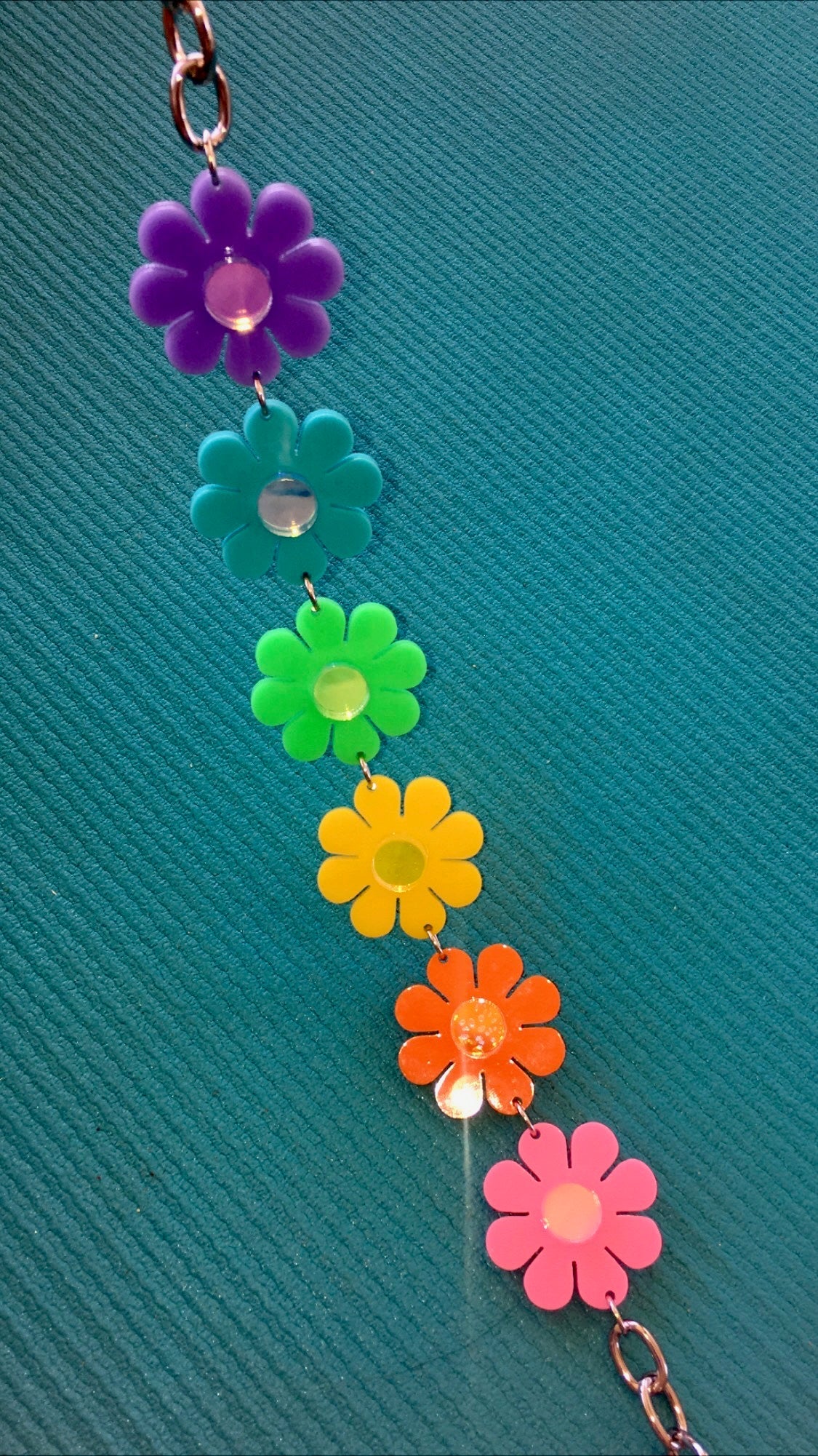 Rainbow Flower Power Choker
