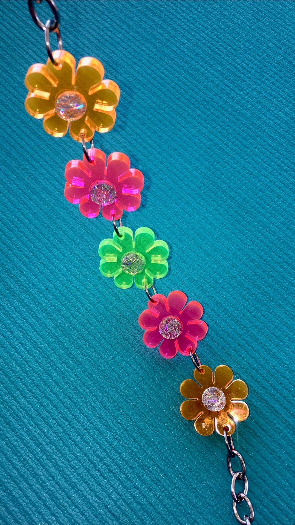 Neon Multi Flower Power Choker