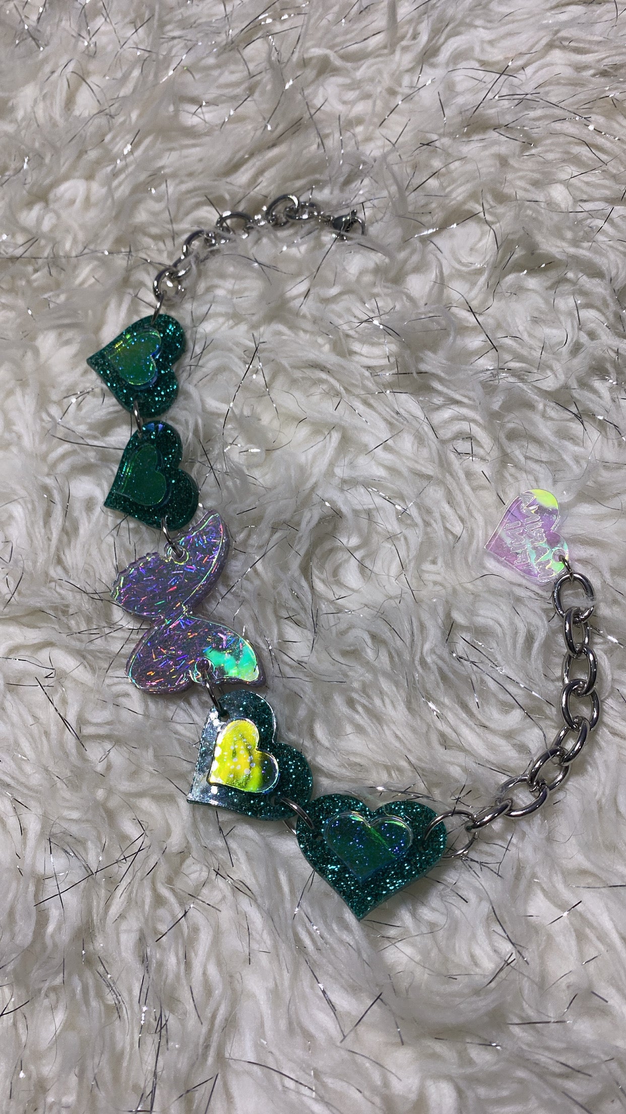 Butterfly Heart Love Mermaid Choker