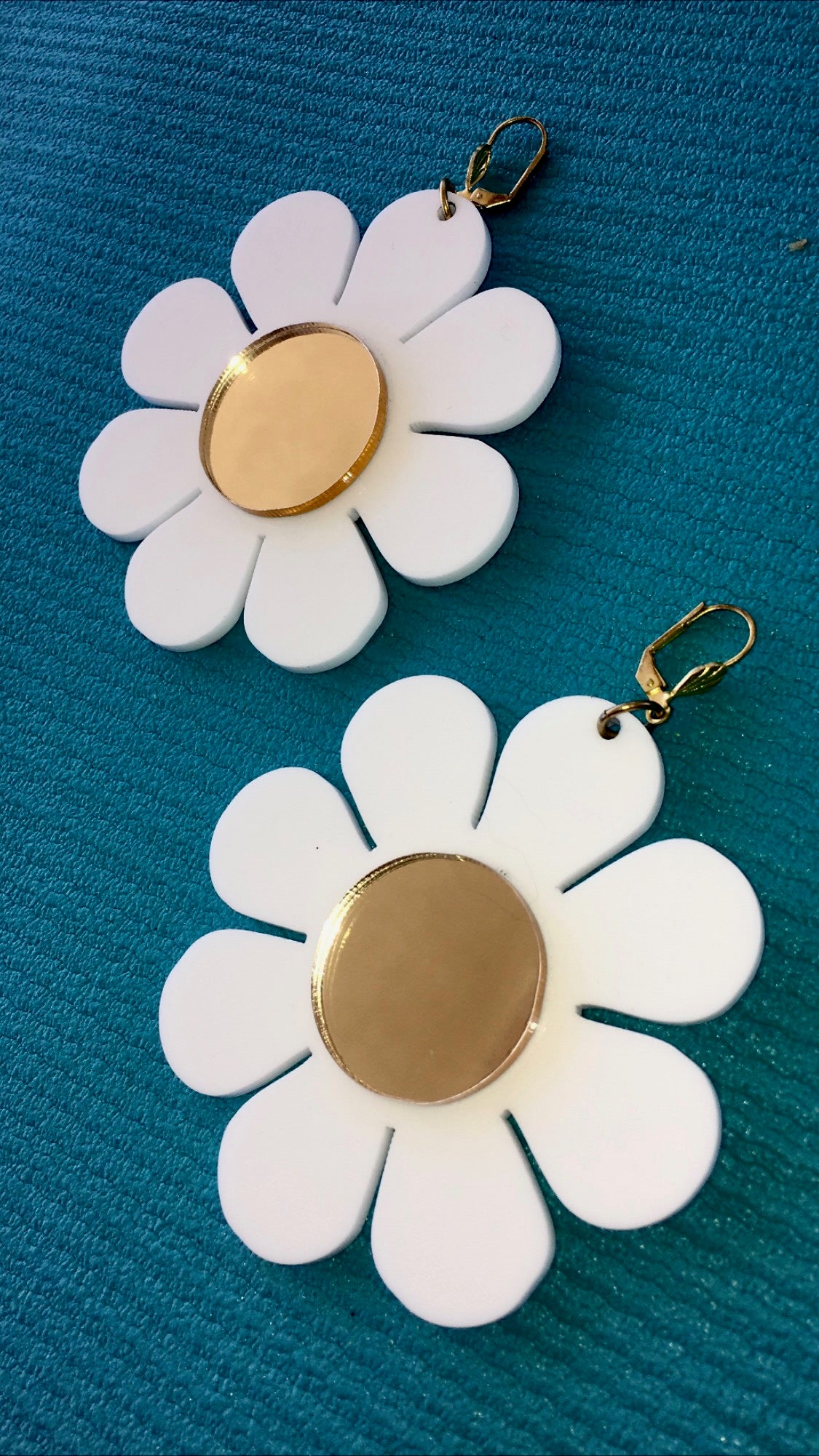 Golden Flower Power Earrings