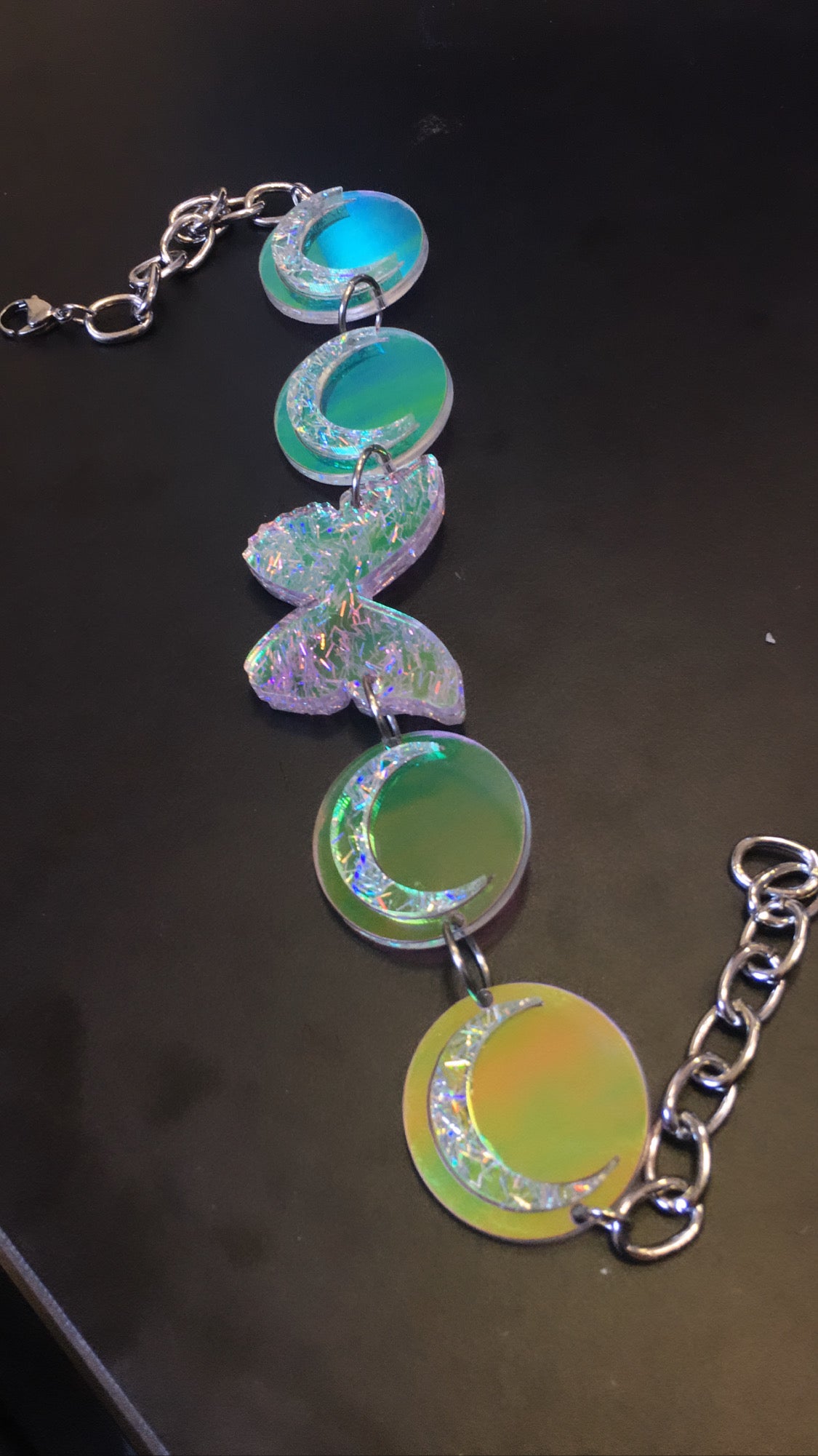 Holographic Glitter Butterfly Luna Choker