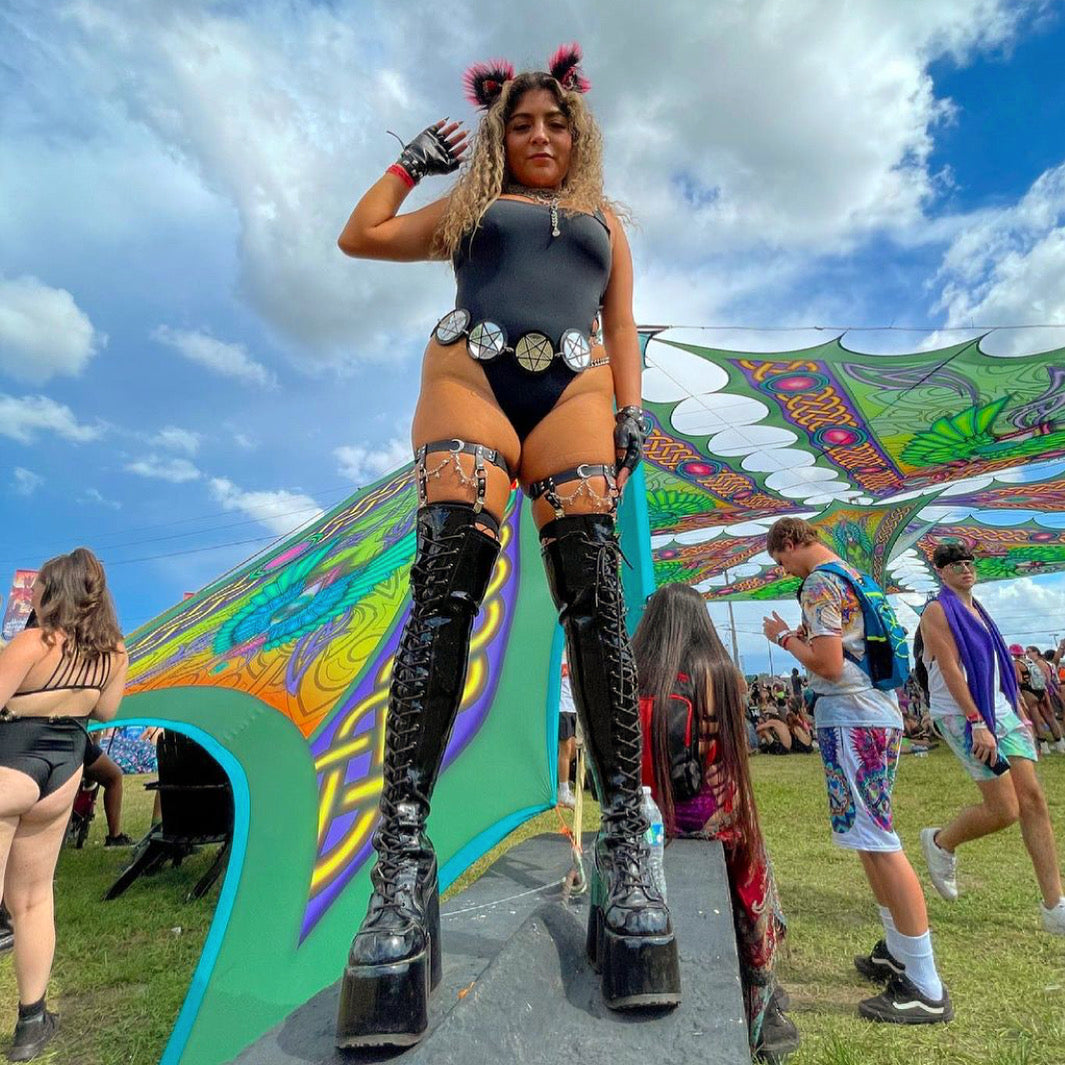 Goth Witch Pentacle Belt