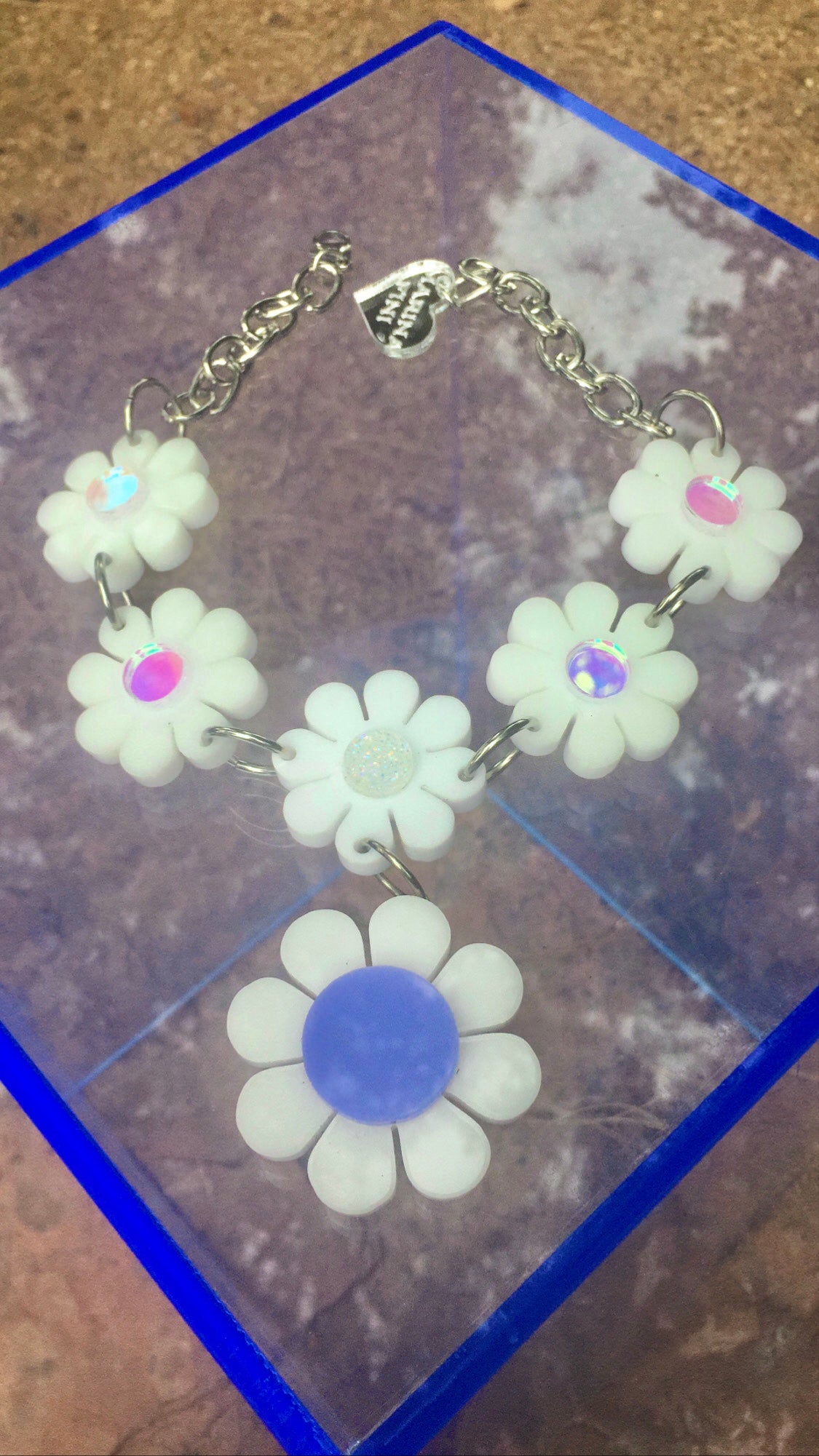 White Flower Power Choker with Drip