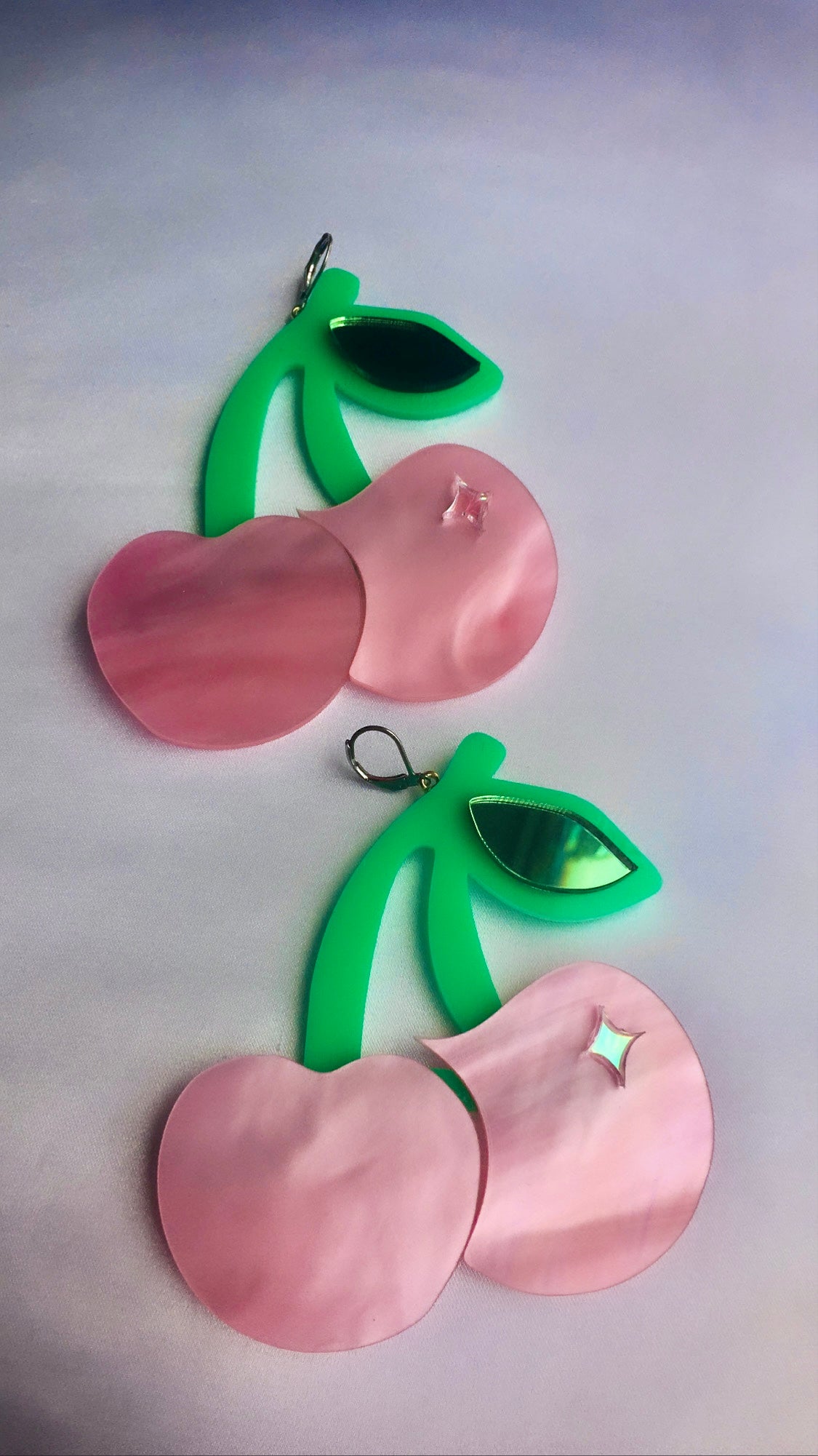 Marble Cherry Earrings