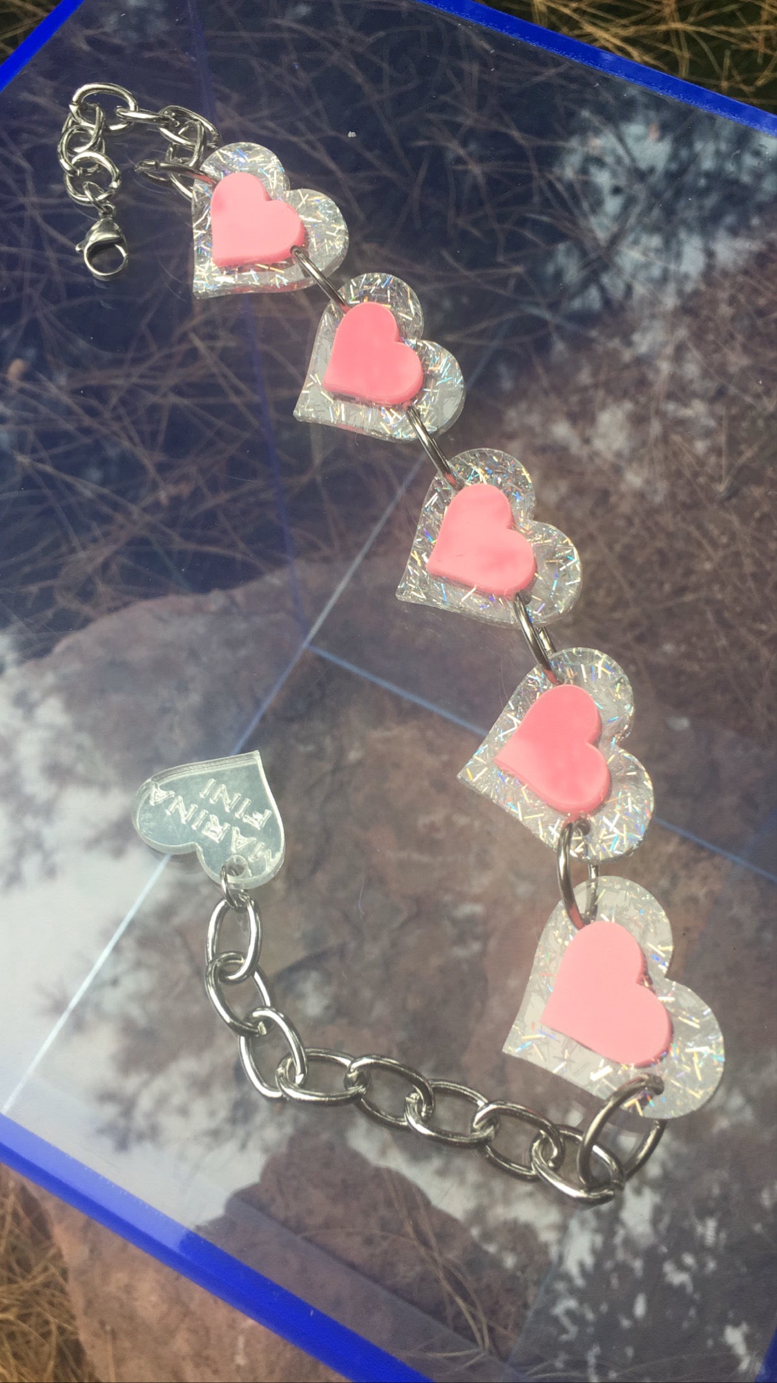 Glitter Heart Love Choker