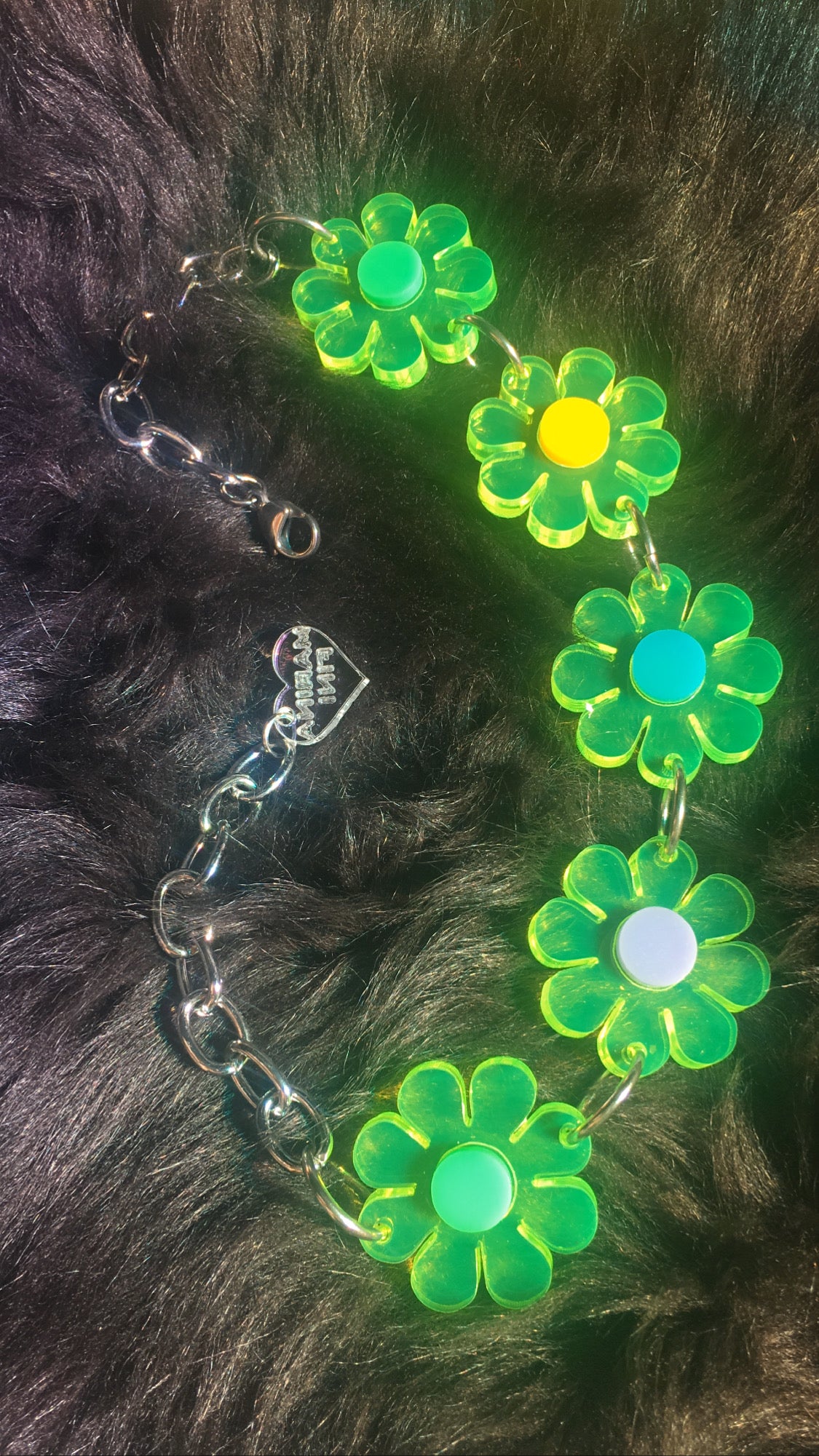 Neon Flower Power Choker