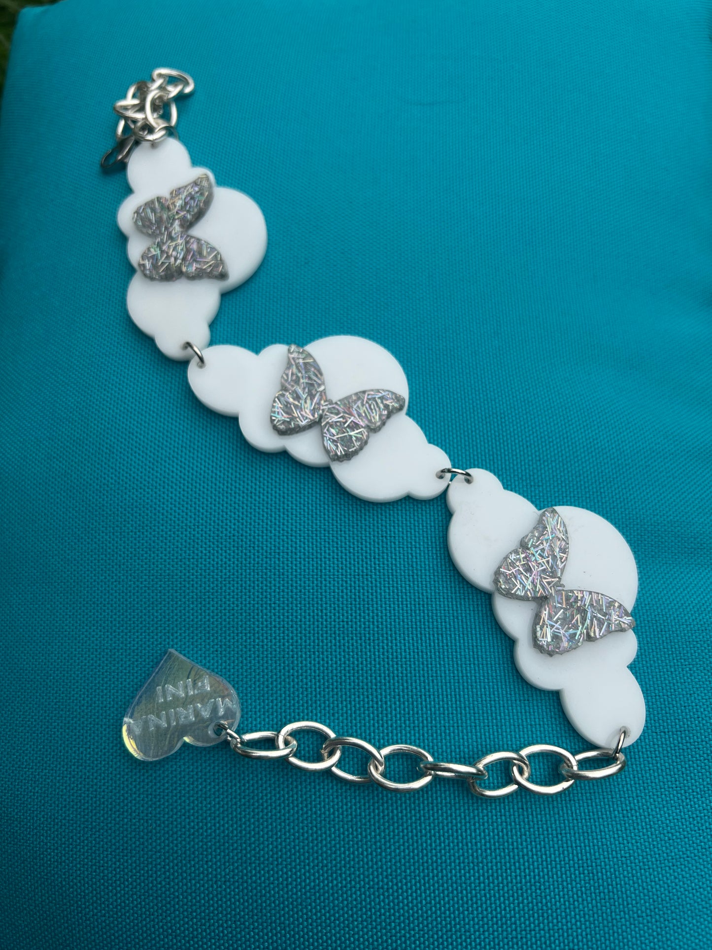 Glitter Butterfly Cloud Choker