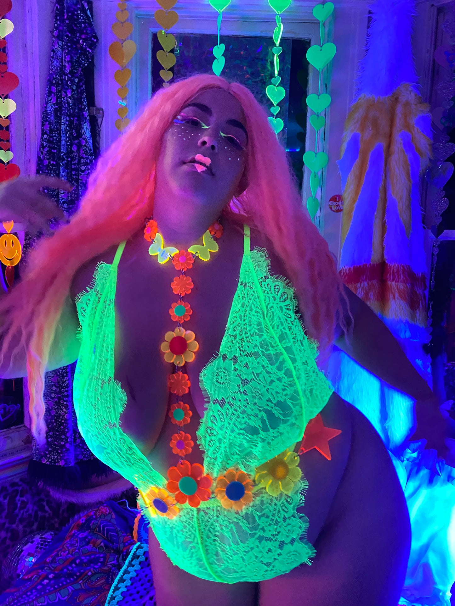 Neon Flower Power Harness