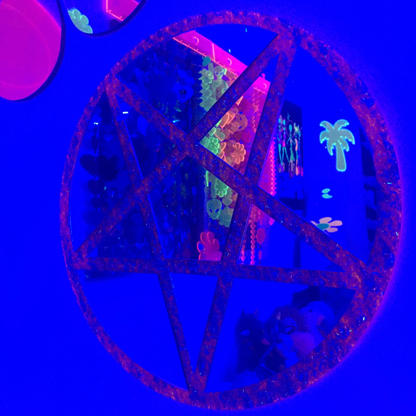 Glitter Pentacle Mirror