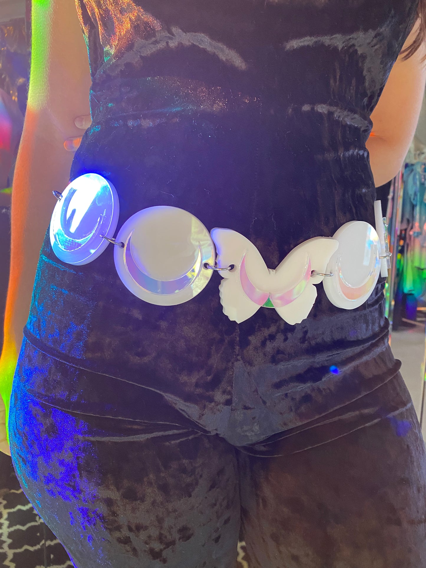 White Butterfly Luna Belt