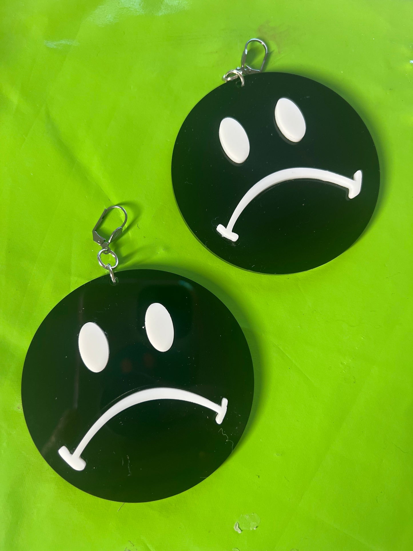 Sad Face Earrings
