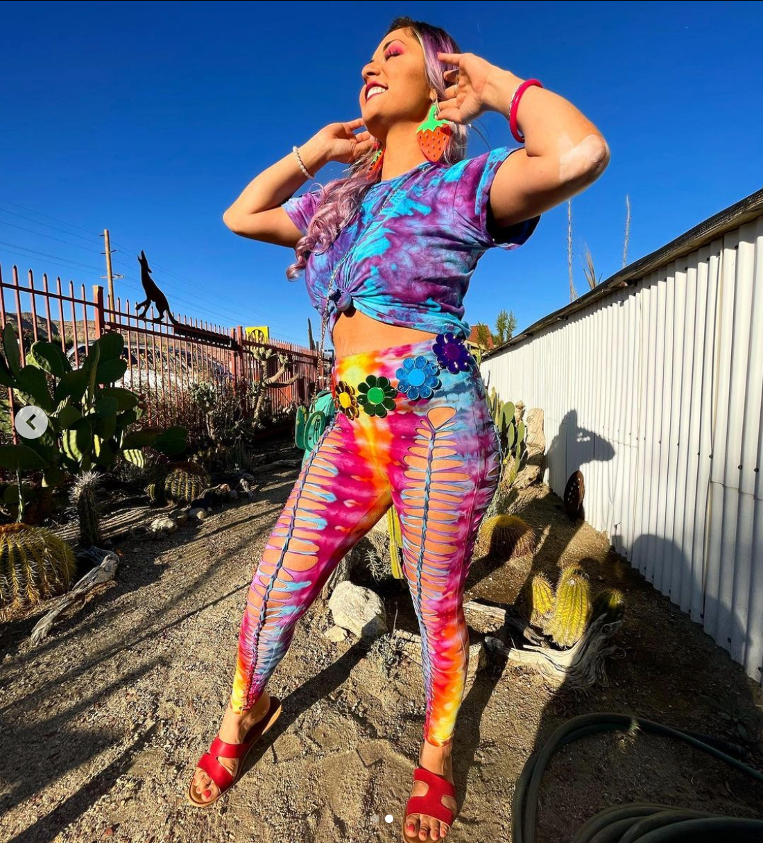 Neon Strawberry Earrings