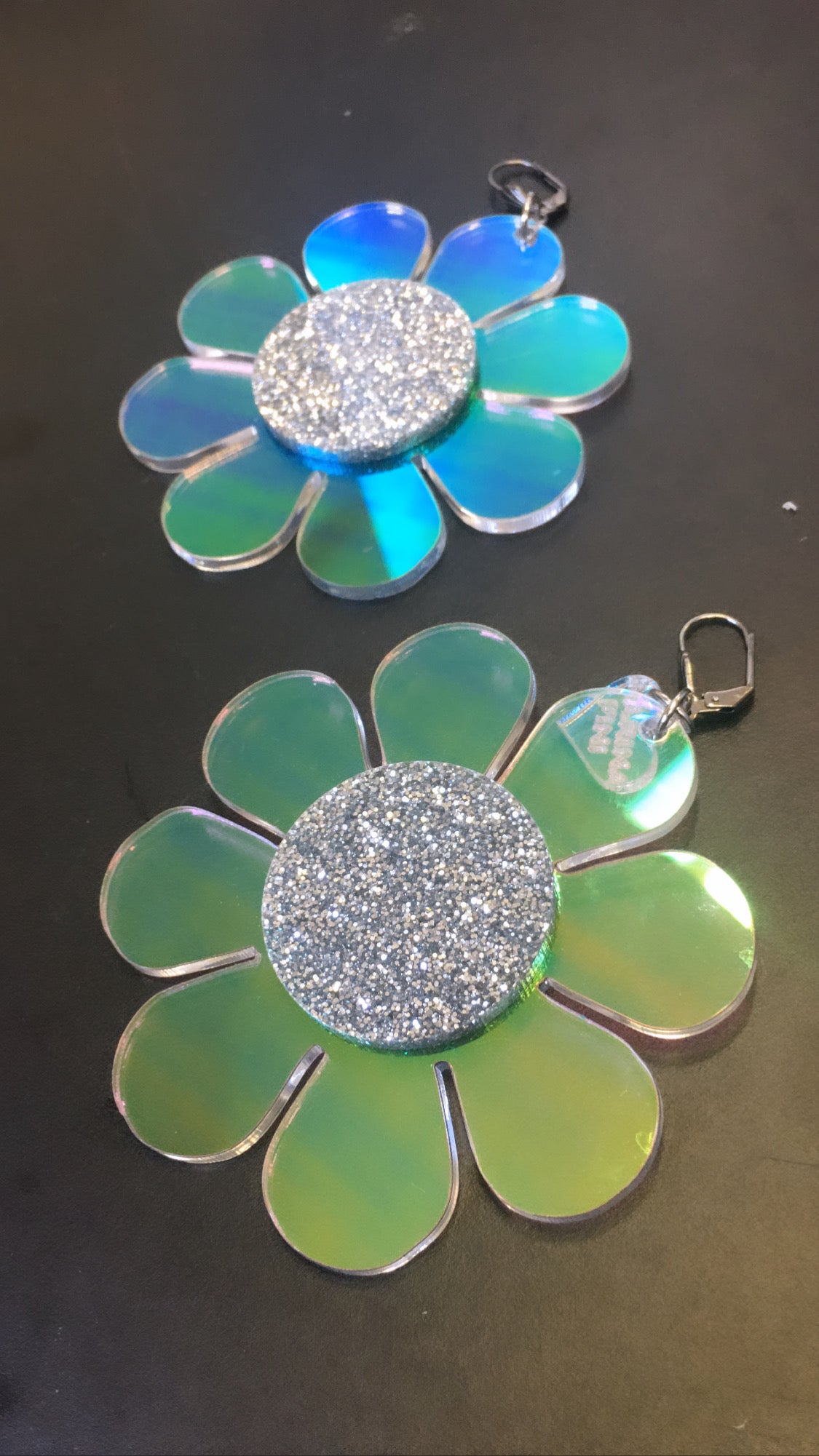 Holographic Flower Power Earrings