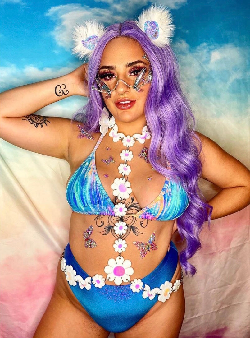 Flower Power Harness white/holo – marinafini