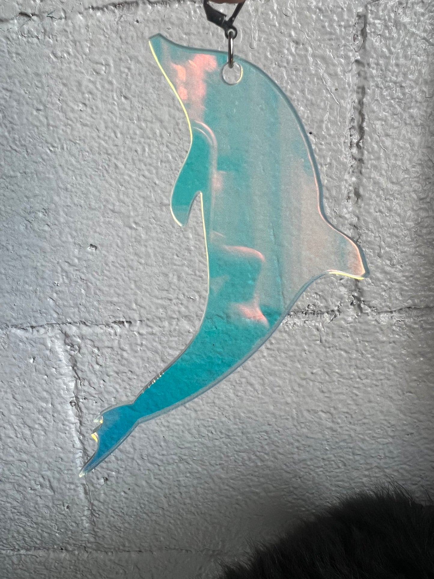 Holographic dolphins Earrings