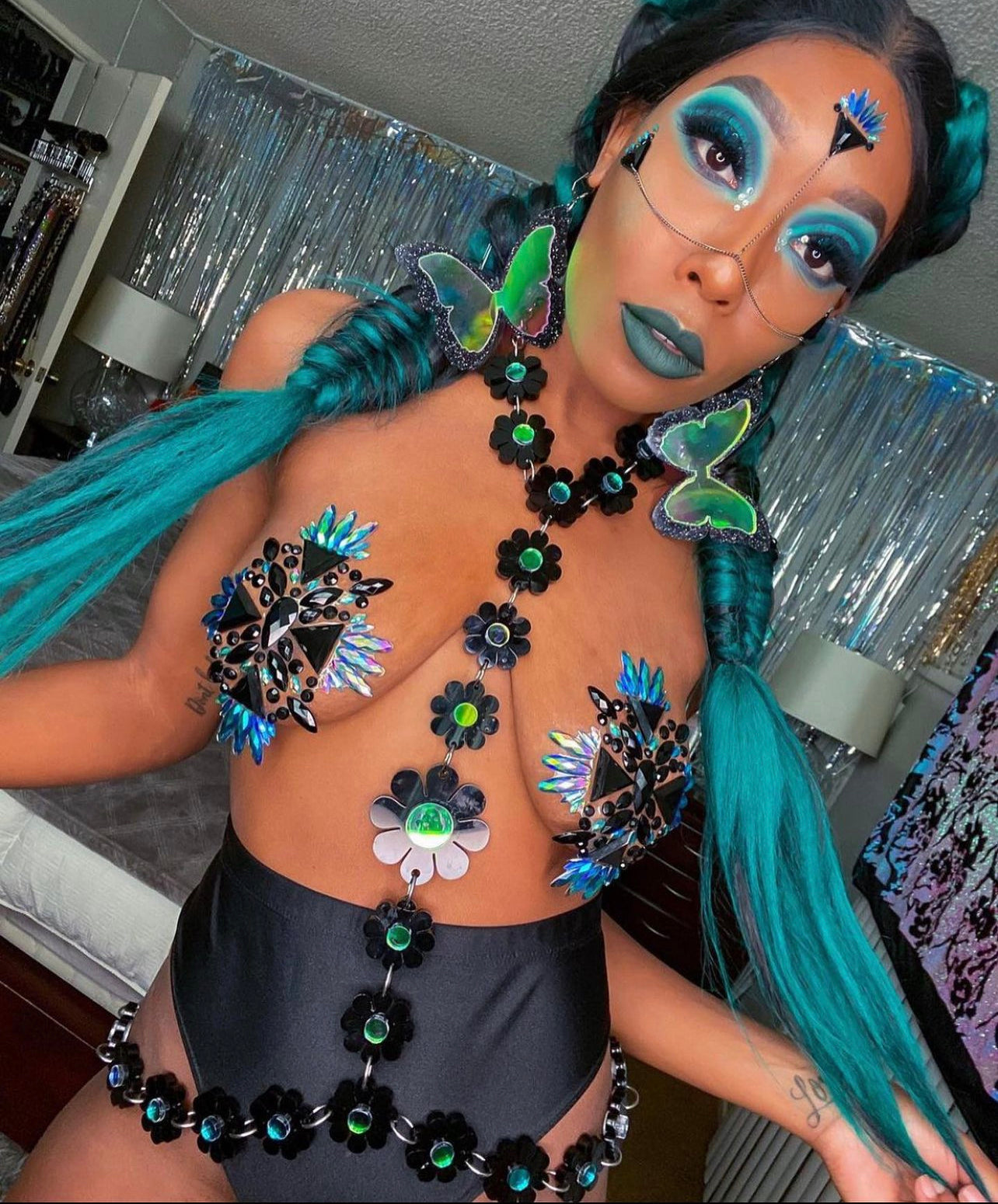 Flower Power Harness black/holo