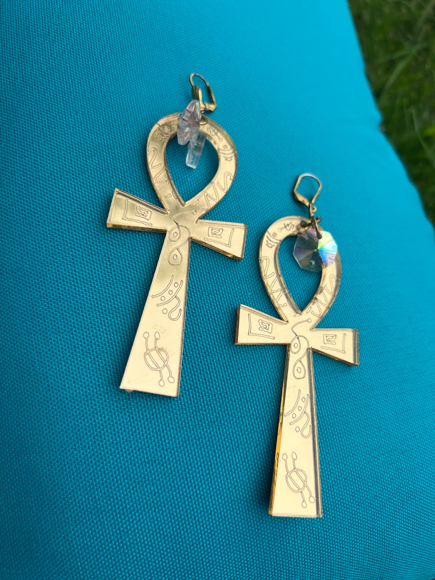 Golden goddess Ankh Earrings