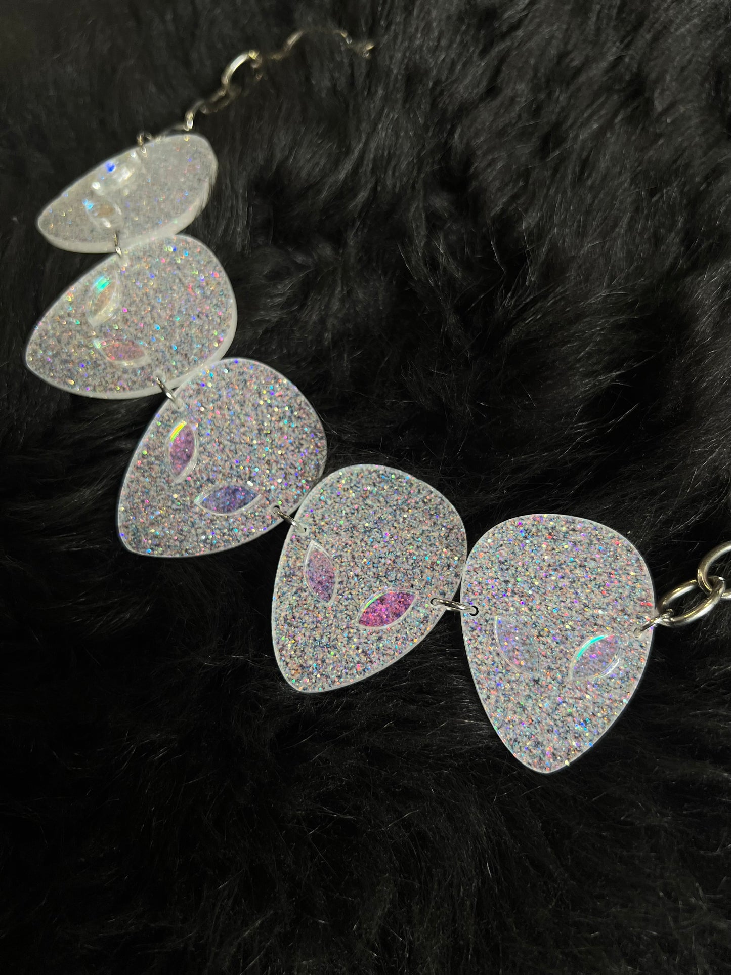 Alien goddess Holographic Choker
