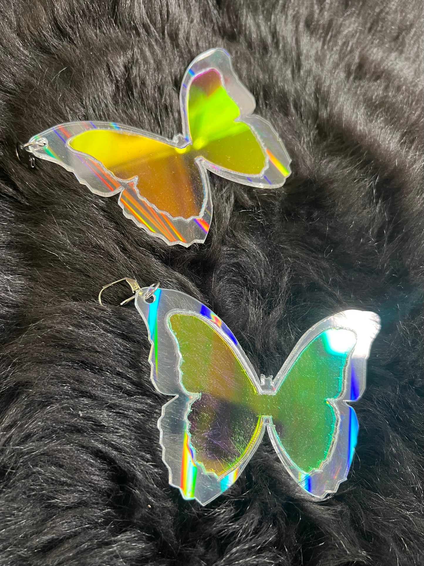 Rainbow holographic dreams Butterfly Earrings