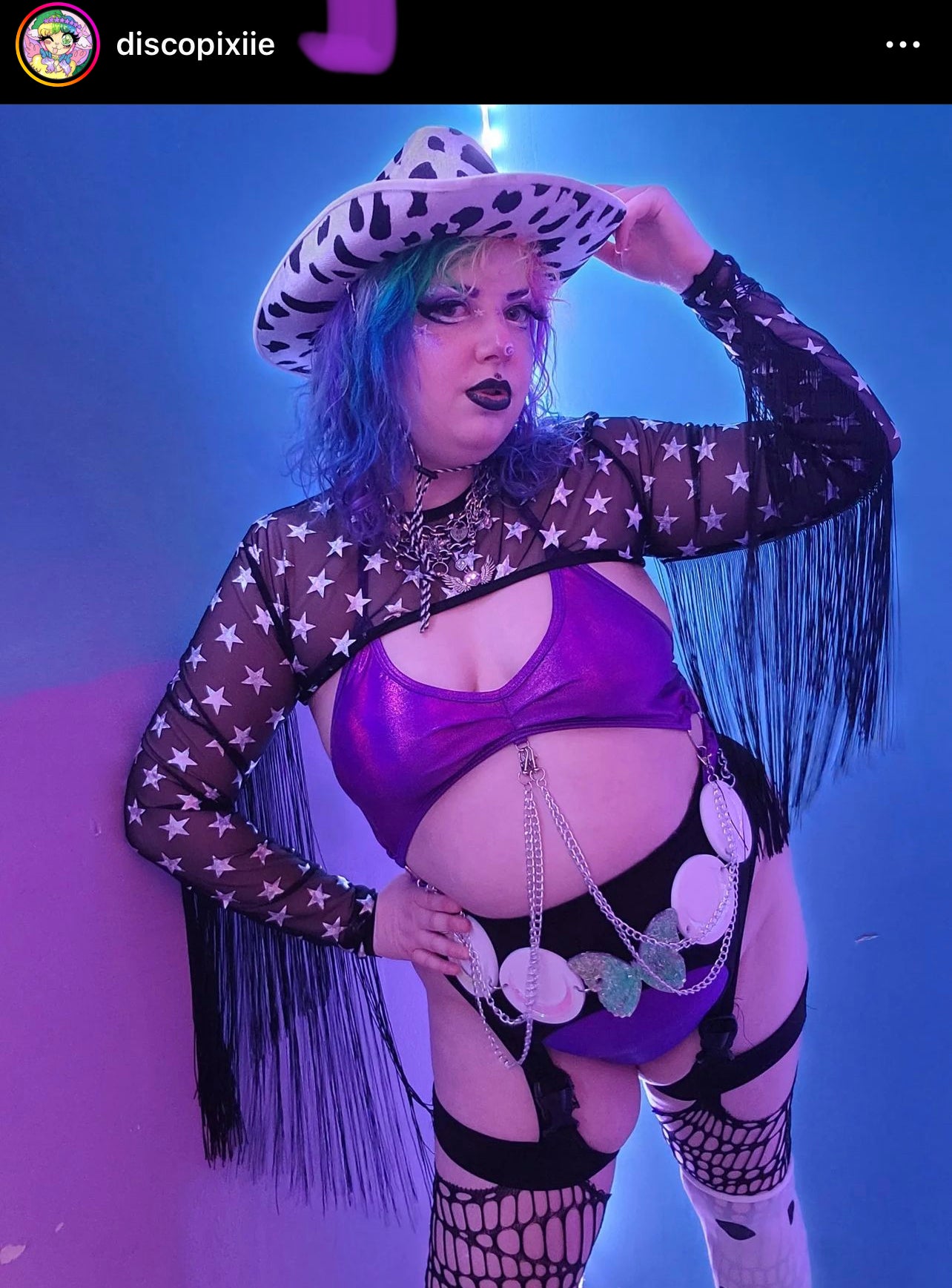 Holographic Butterfly Luna Belt