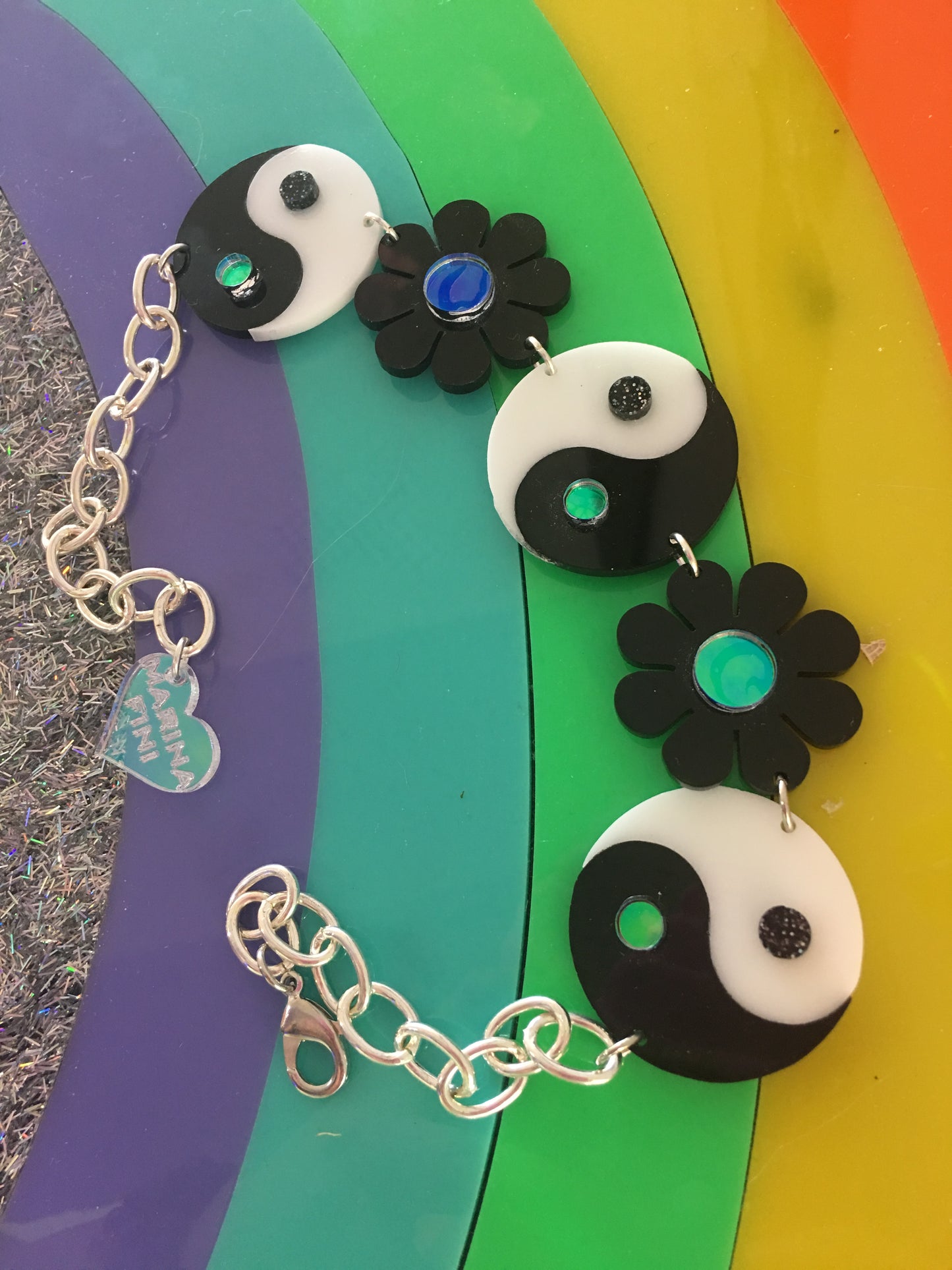 Flower power Yin Yang Choker