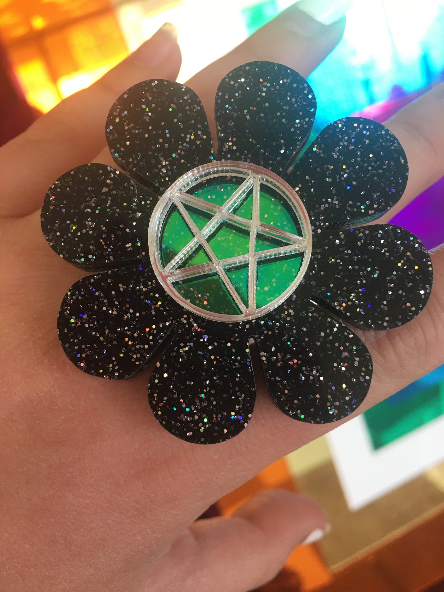 Pentacle Flower Power Ring