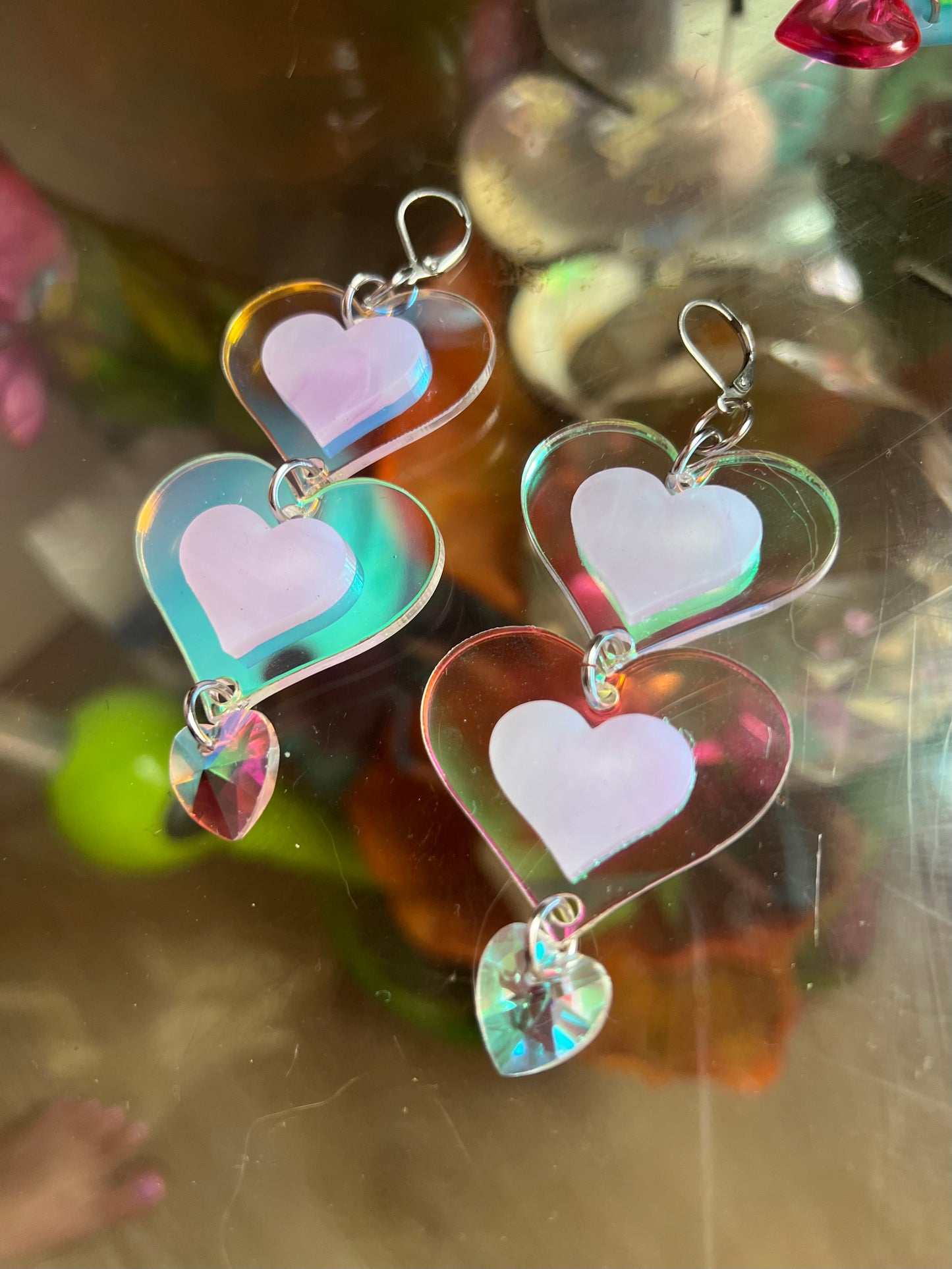 Rise into love drip 💓 Earrings (one of a kind)