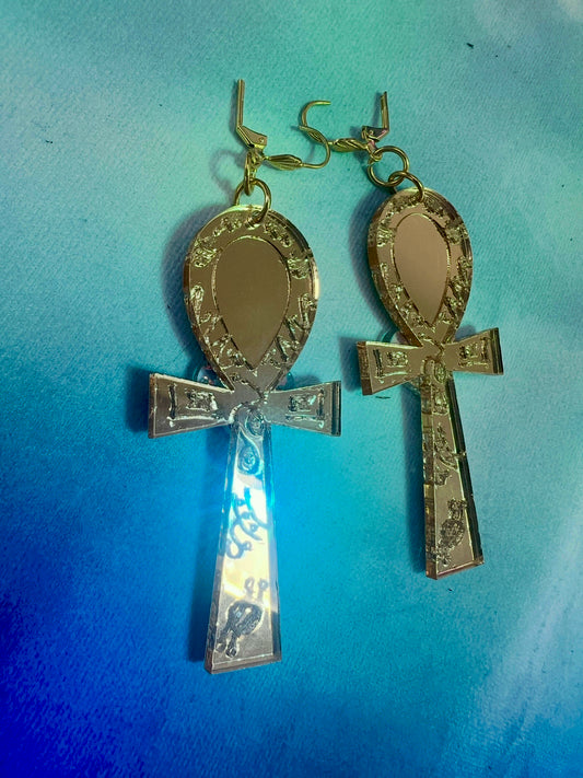 Golden goddess Ankh Earrings 🪽