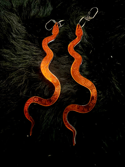 Solar Snake Earrings