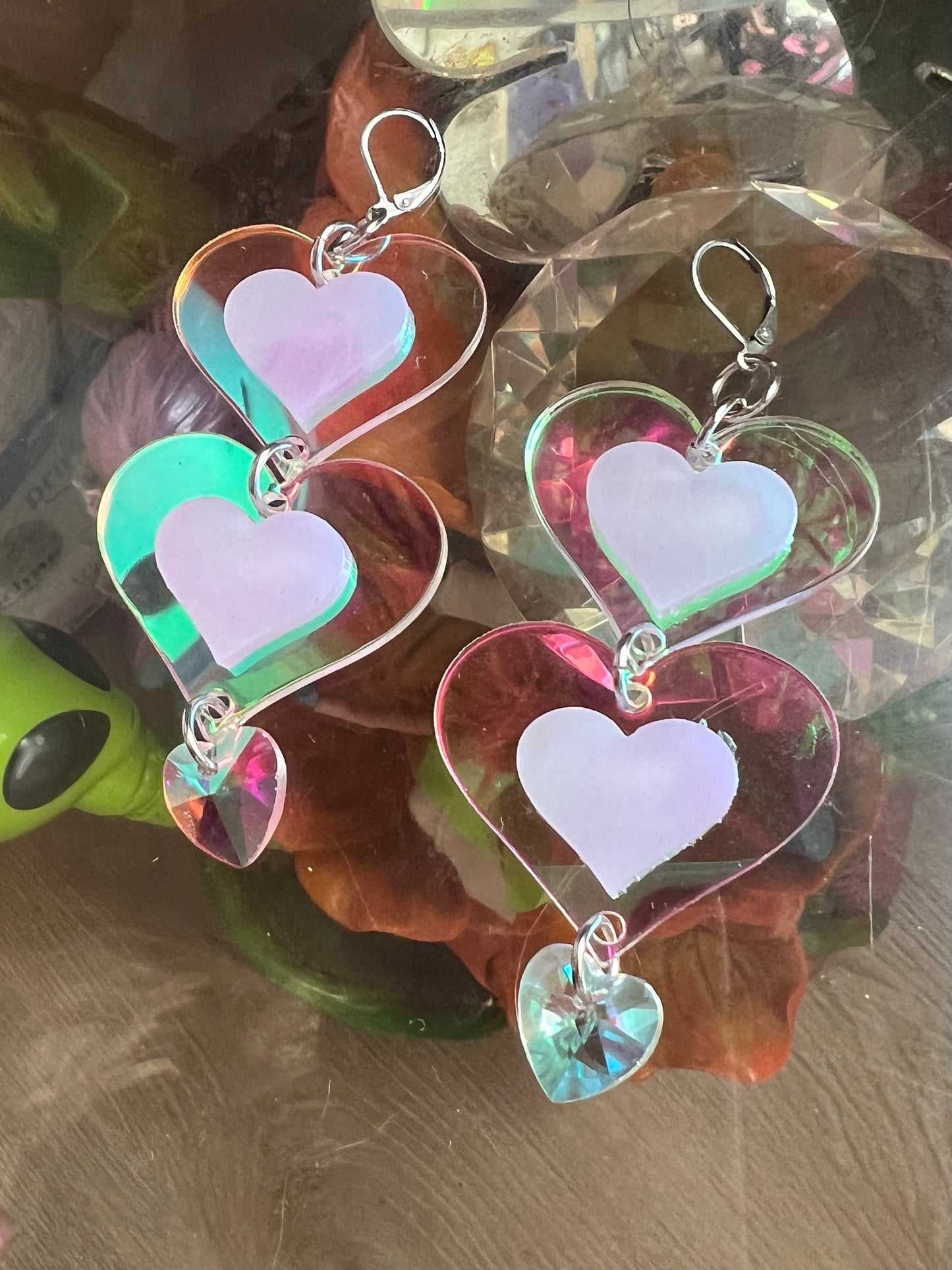 Rise into love drip 💓 Earrings (one of a kind)