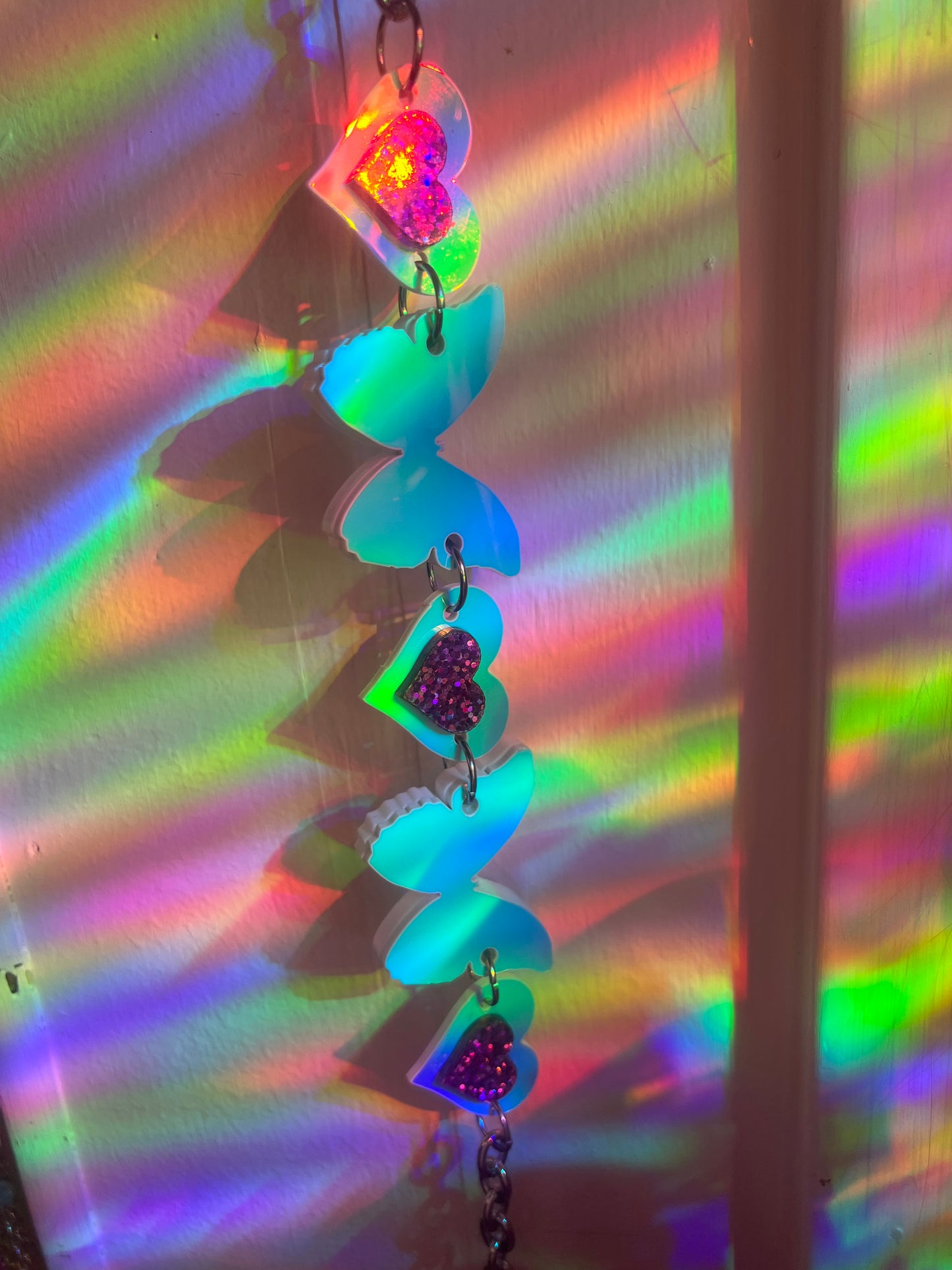 Holographic goddess Butterfly Choker 🦋🩷🪽